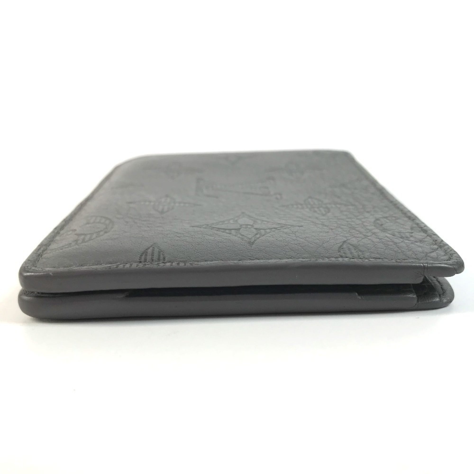 Louis Vuitton Monogram Shadow Gray Monogram Shadow Wallet (Bi-Fold) (Pre-Owned)