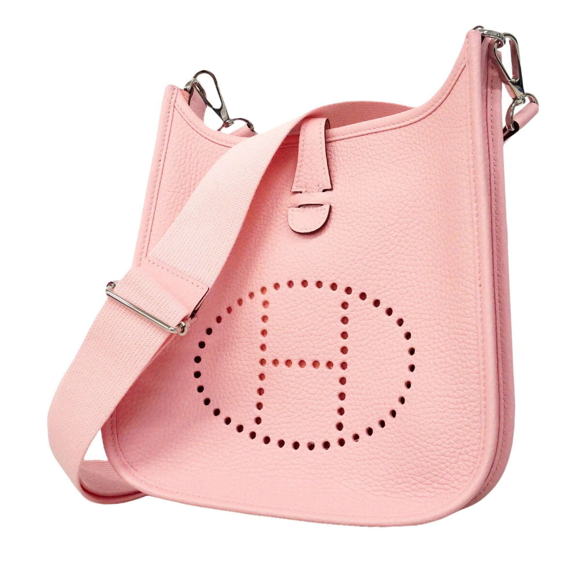 Hermes Rose Sakura Taurillon Clemence Leather Shoulder Bag (Pre-Owned)