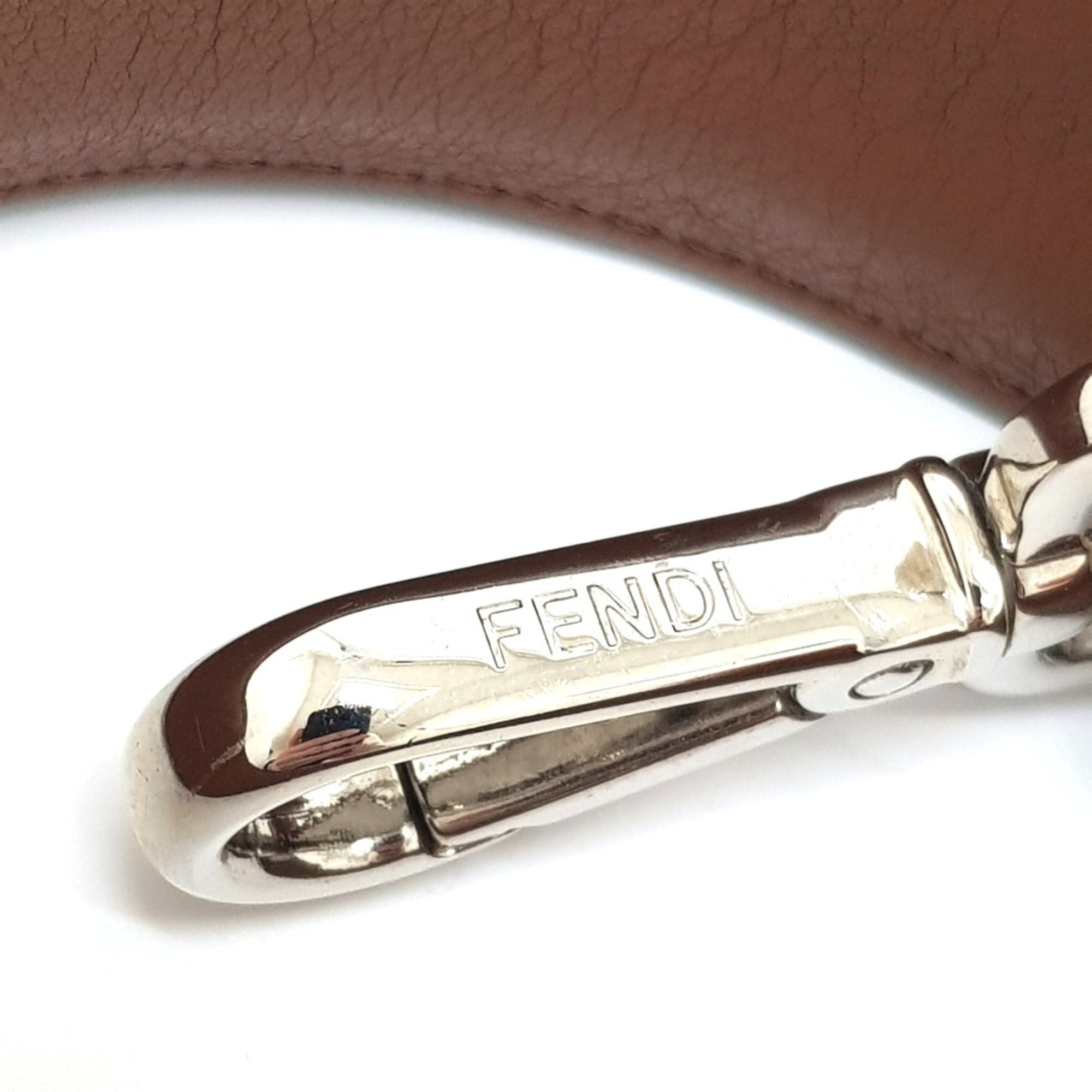 Fendi White Leather Chain/Shoulder Wallet (Pre-Owned)