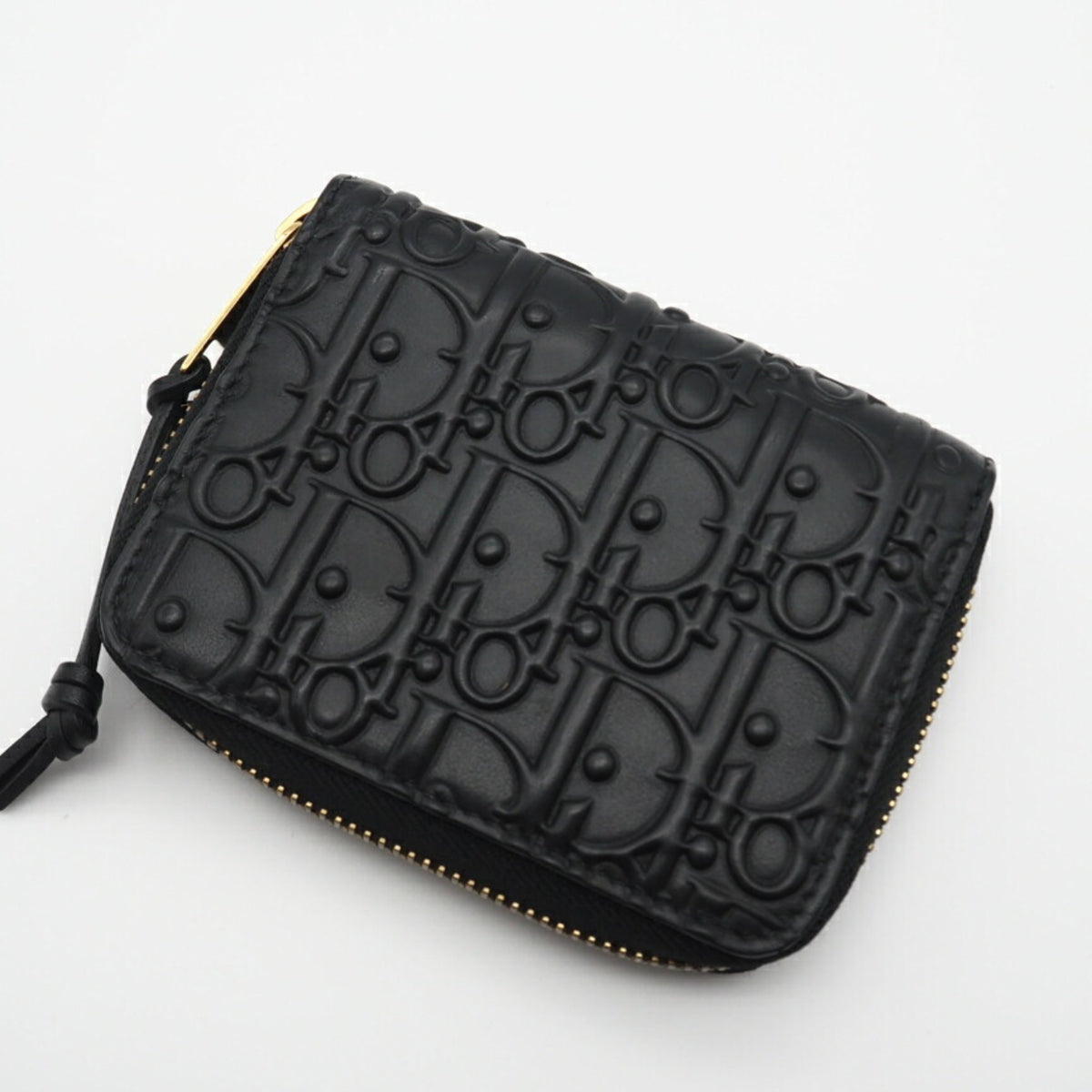 Christian Dior Black Leather Coin Purse/Coin Case (Pre-Owned)