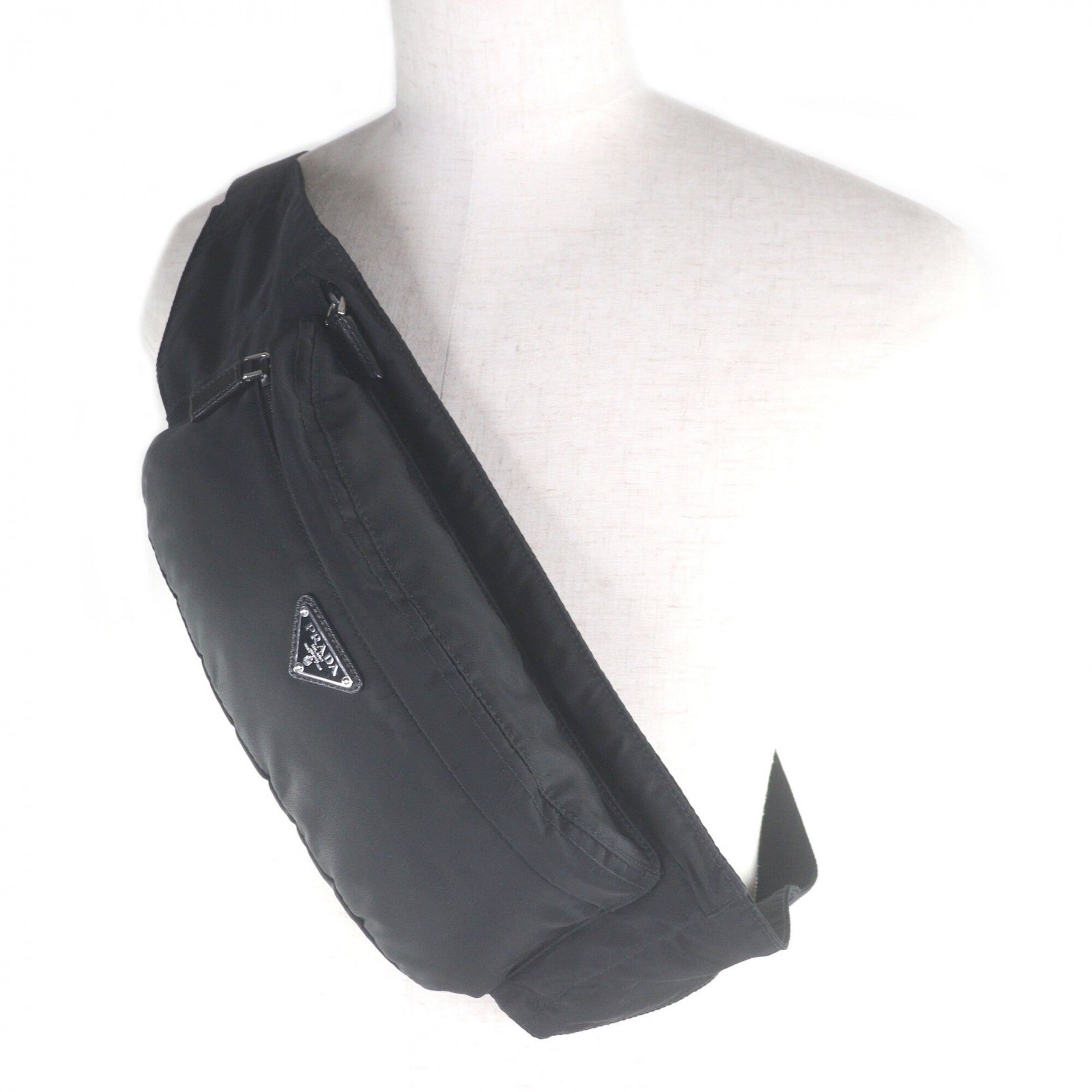 Prada Black Pouch Shoulder Bag Sling Bag (Pre-Owned)