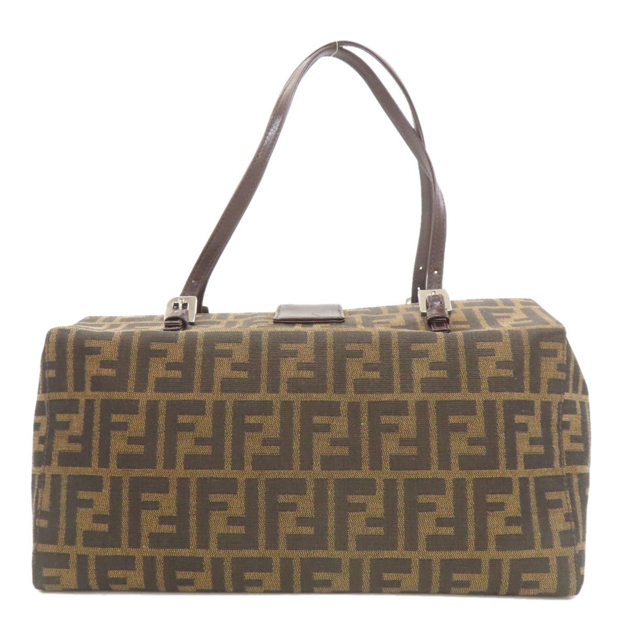 Fendi Zucca Brown Zucca Handbag (Pre-Owned)