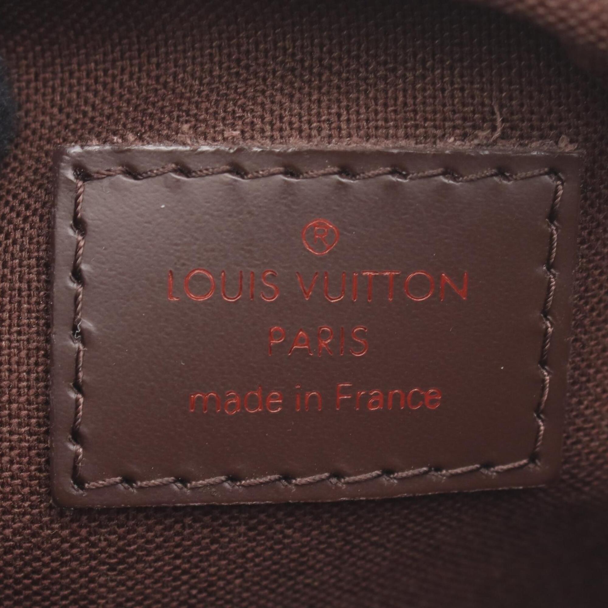 Louis Vuitton Brown Coated Canvas Leather Handbag Shoulder Bag (Pre-Owned)