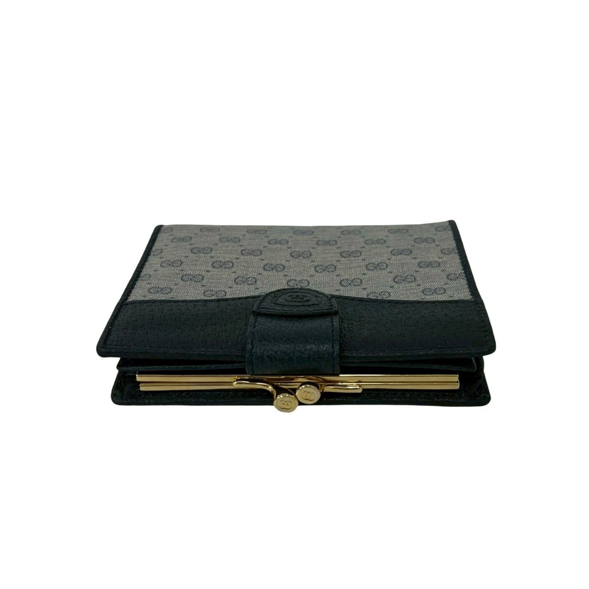 Gucci Navy Leather Pvc Wallet (Bi-Fold) (Pre-Owned)