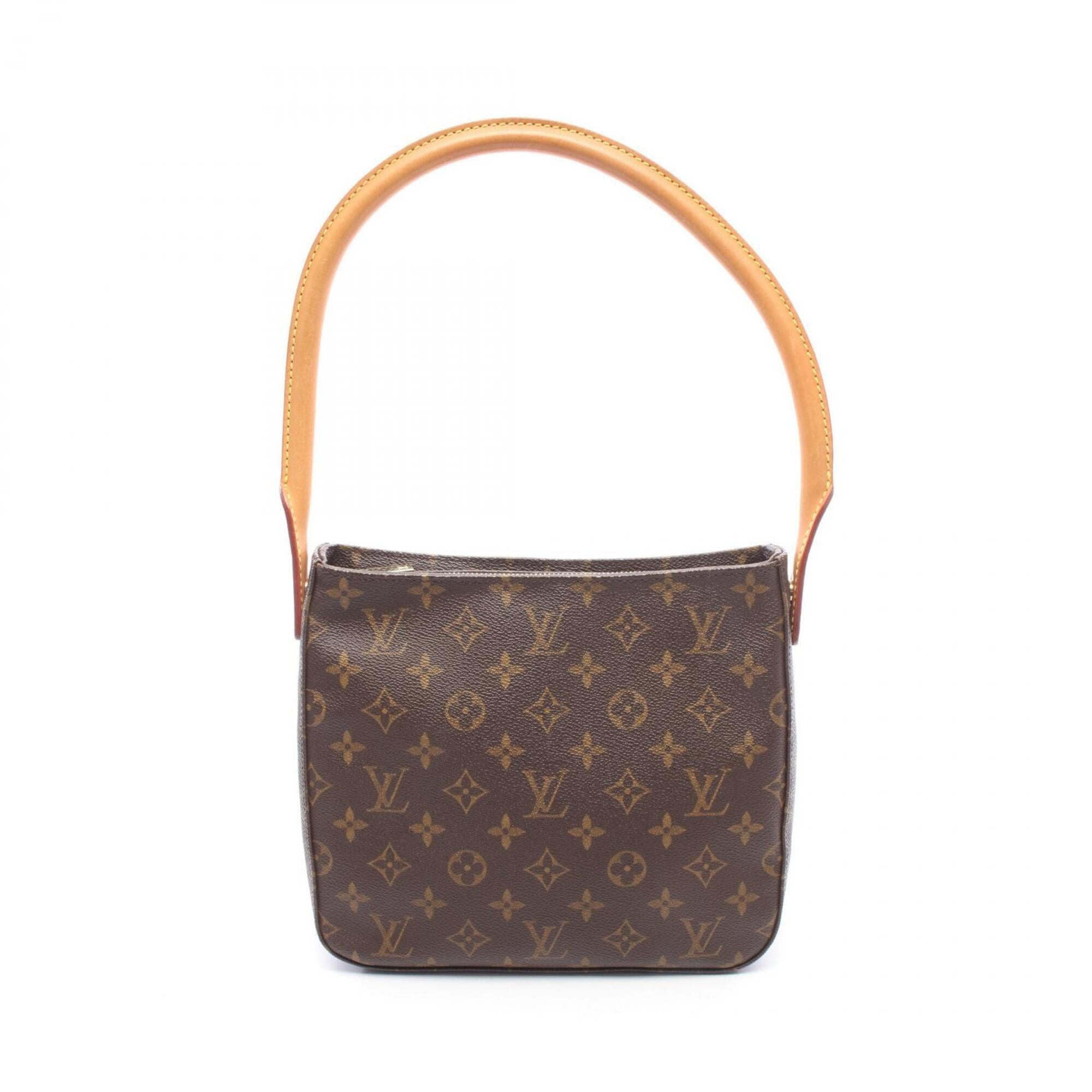 Louis Vuitton Brown Monogram Coated Canvas Leather Handbag Shoulder Bag (Pre-Owned)
