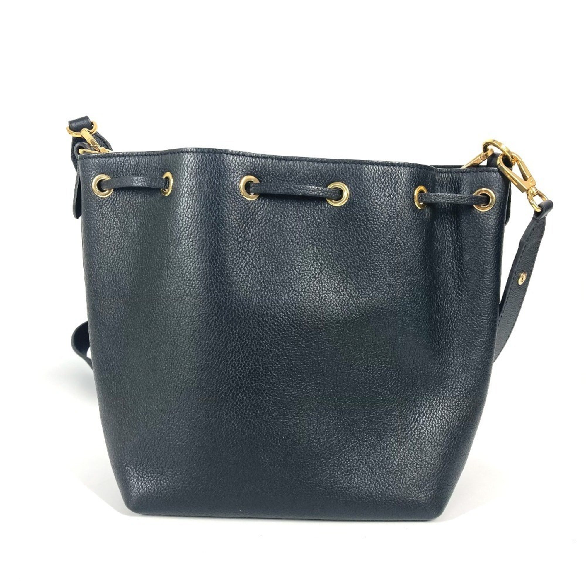 Louis Vuitton Black Noir Leather Handbag Shoulder Bag (Pre-Owned)
