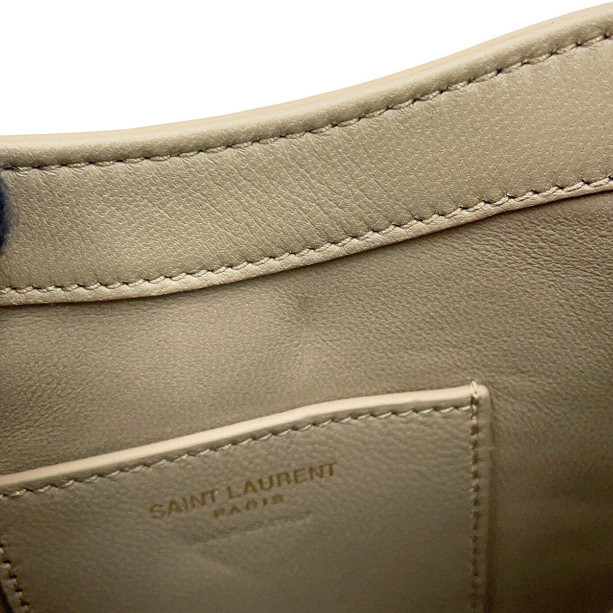 Yves Saint Laurent Beige Suede Handbag Shoulder Bag (Pre-Owned)