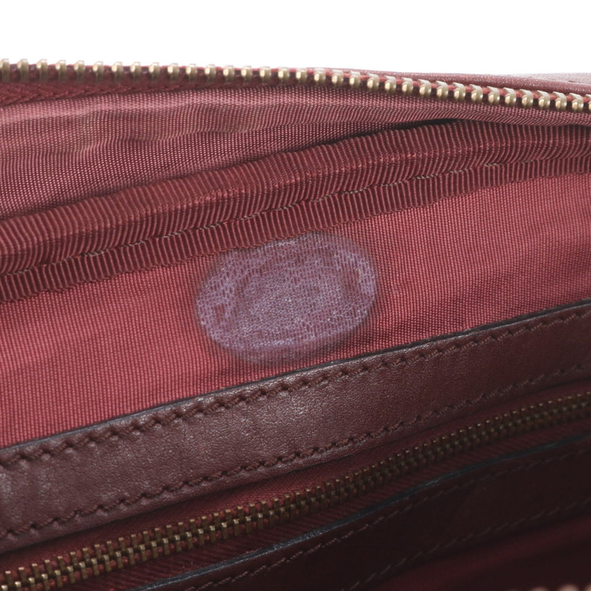 Cartier Bordeaux Leather Crossbody Bag Shoulder Bag (Pre-Owned)
