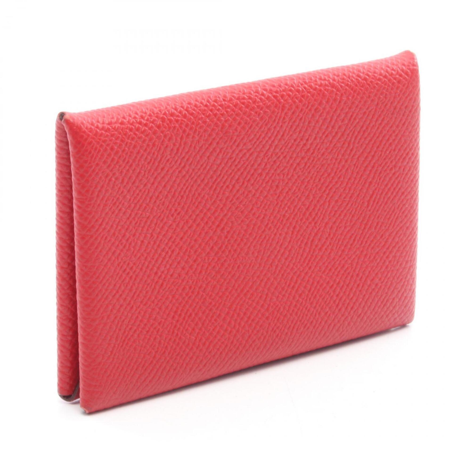 Hermes Red Color Epsom Leather Coin Purse/Coin Case (Pre-Owned)