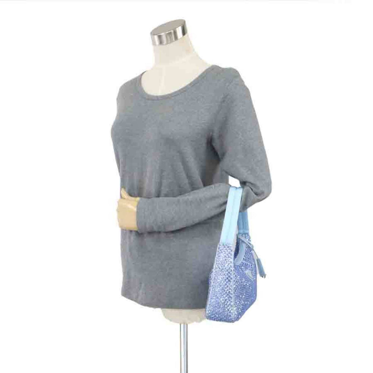 Prada Blue Silk Viscose Handbag (Pre-Owned)
