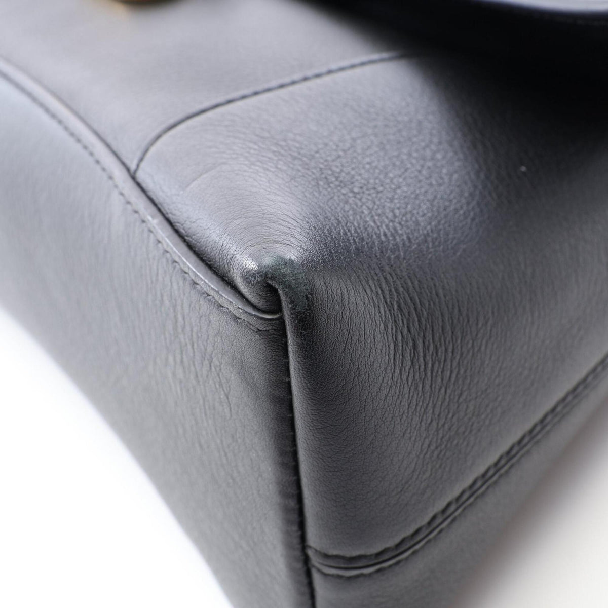 Balenciaga Black Leather Handbag Shoulder Bag (Pre-Owned)