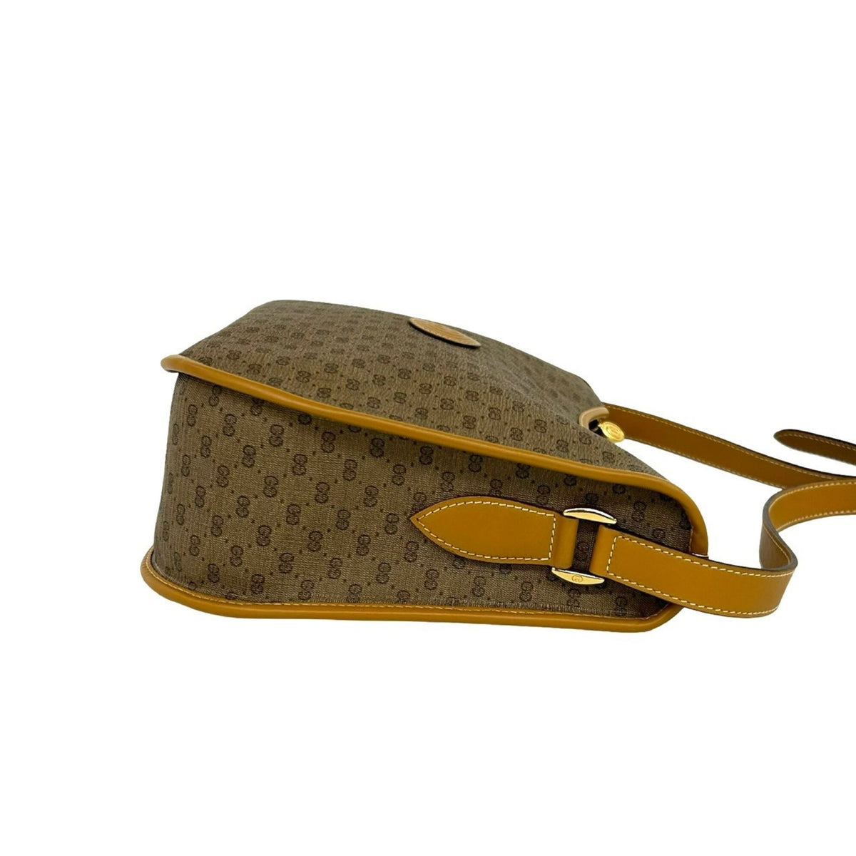 Gucci Brown Leather Pvc Pochette Shoulder Bag (Pre-Owned)