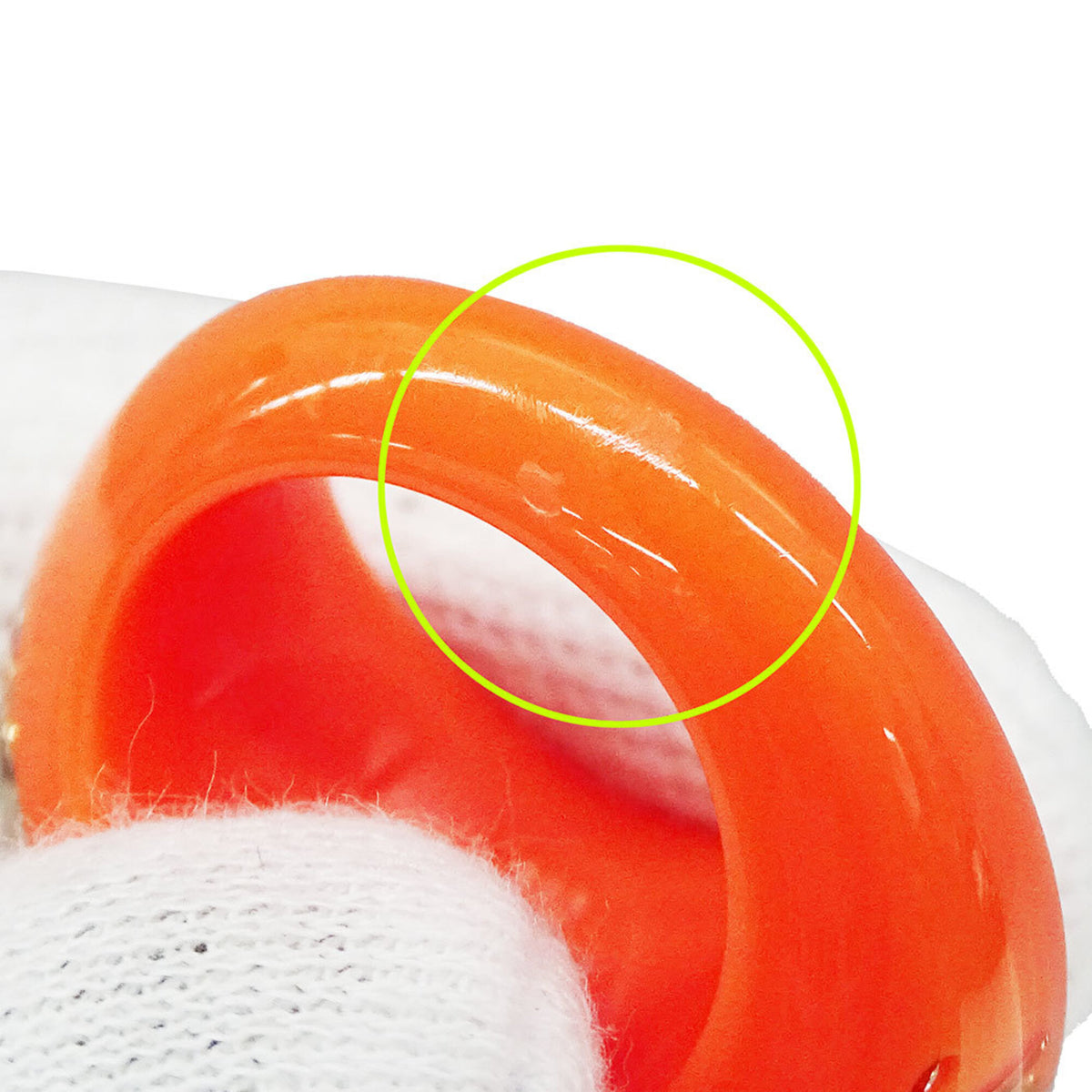 Louis Vuitton Orange Resin Band Ring (Pre-Owned)