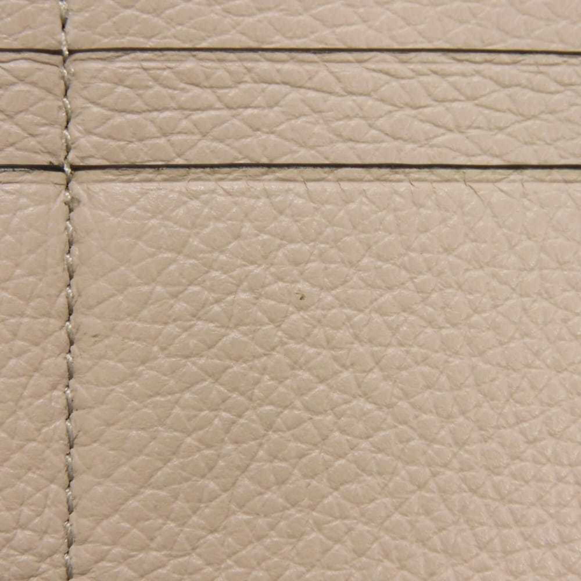 Chloé Gray Leather Long Wallet (Bi-Fold) (Pre-Owned)