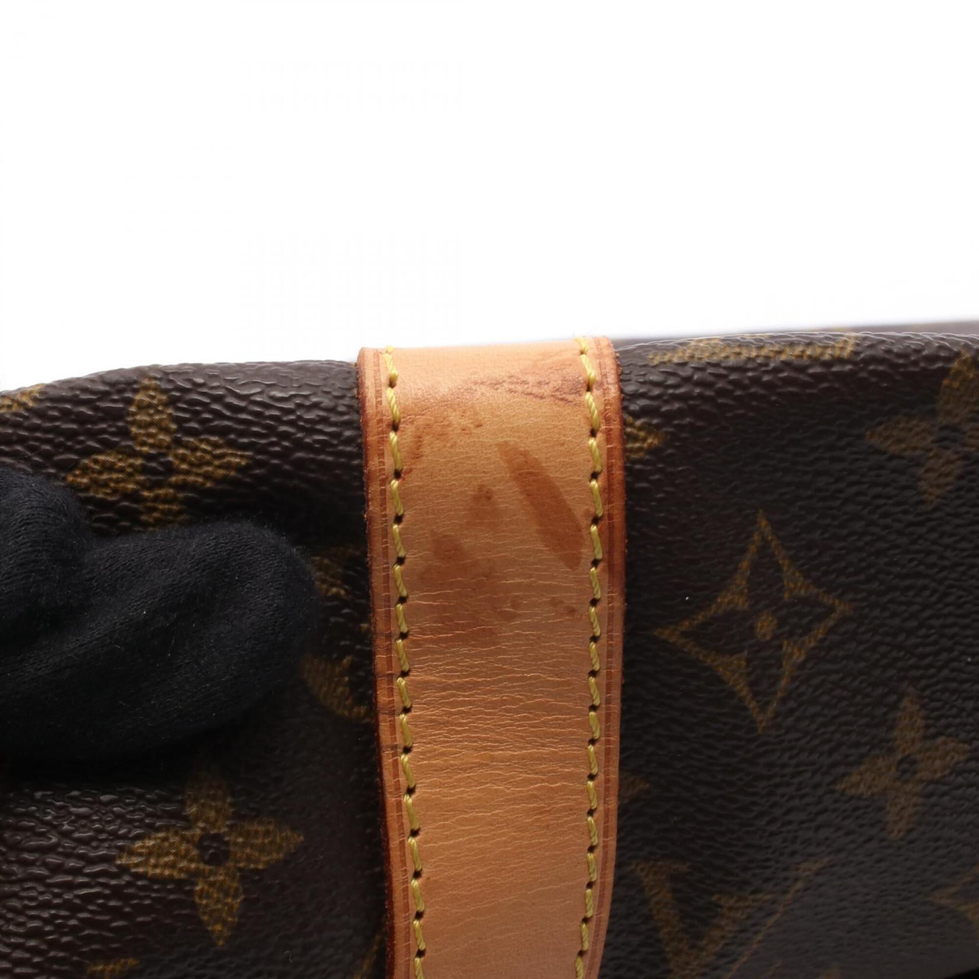 Louis Vuitton Brown Coated Canvas Pvc Monogram Leather Boston Bag Handbag (Pre-Owned)