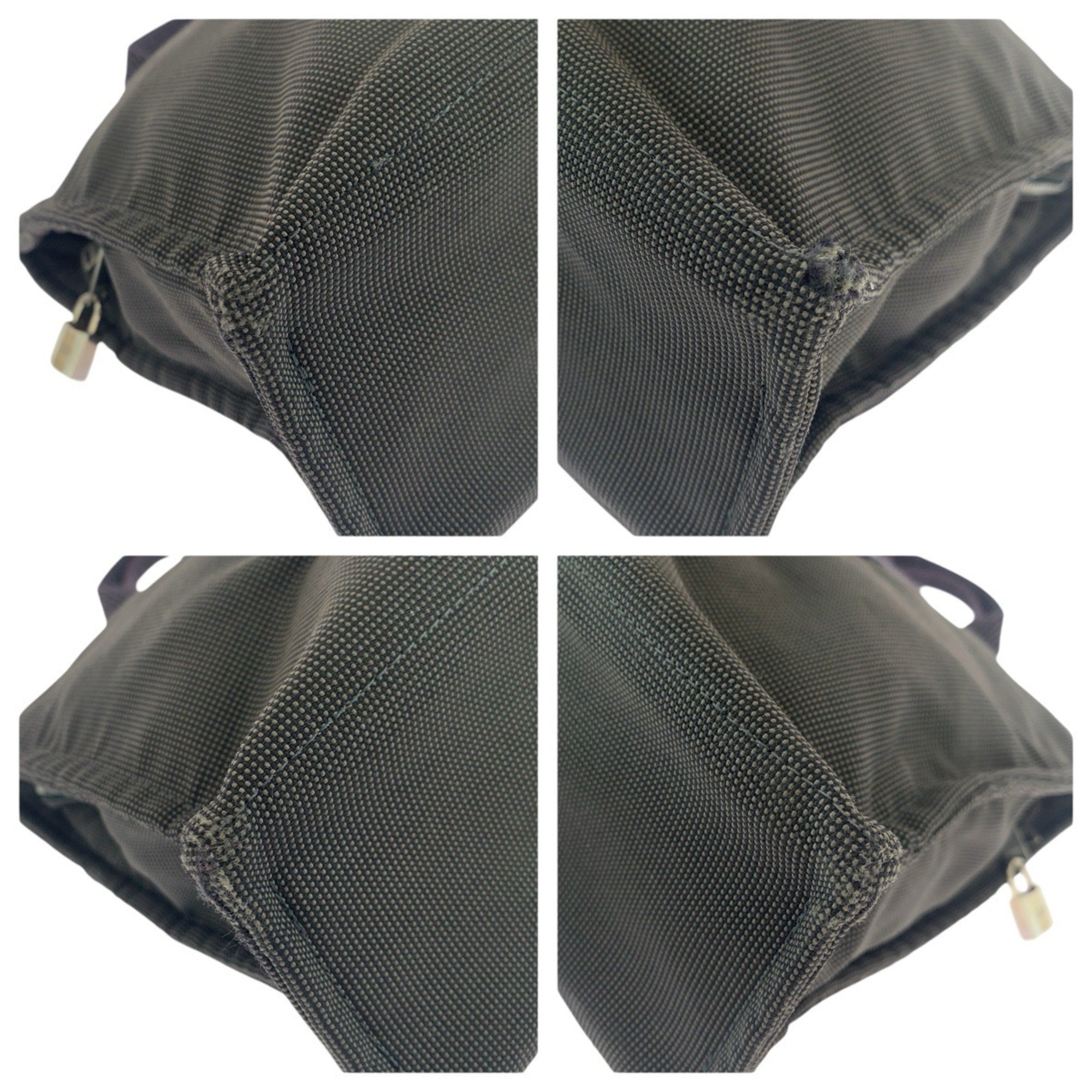 Hermes Gray Canvas Tote Bag (Pre-Owned)