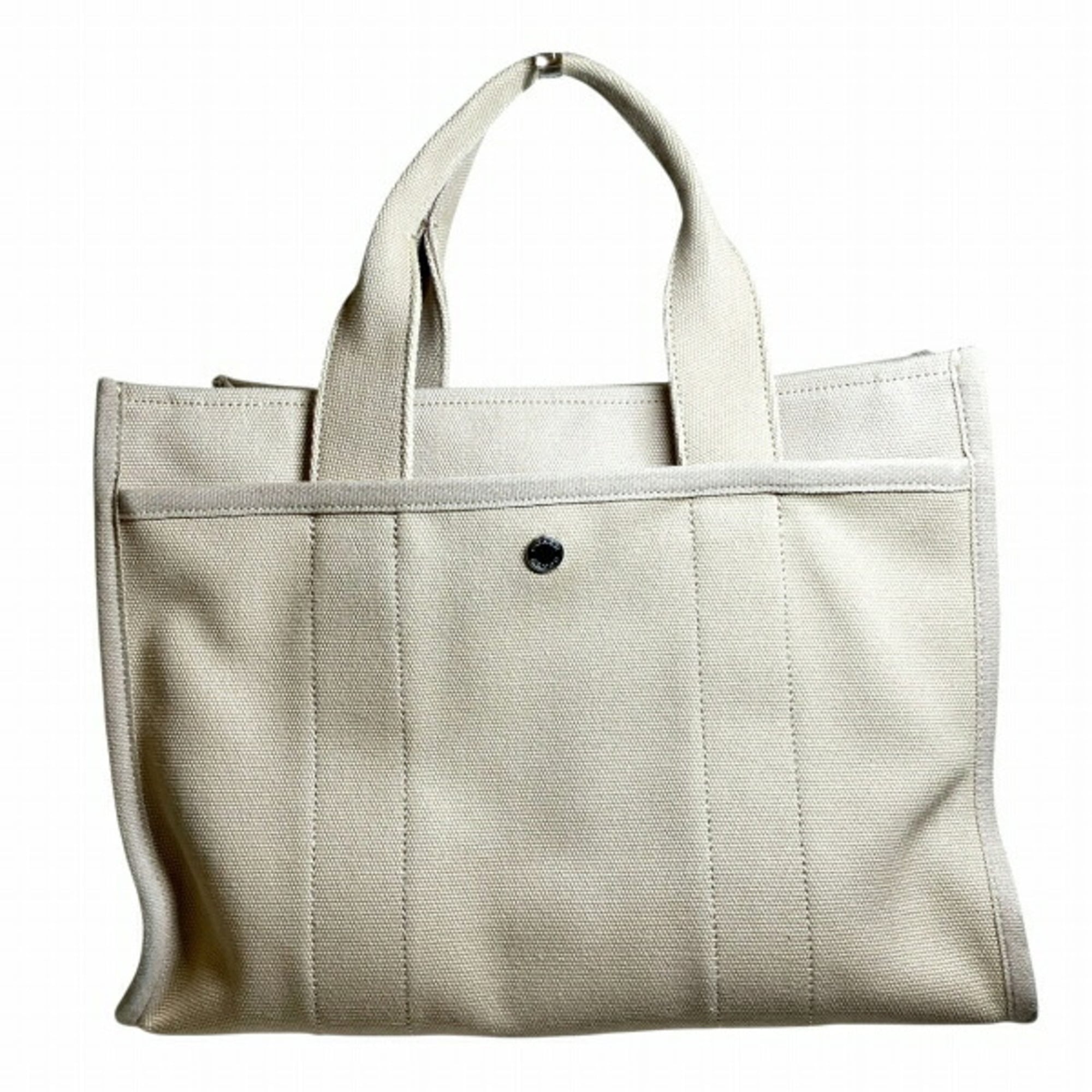 Coach Beige Canvas Shoulder Bag Tote Bag (Pre-Owned)