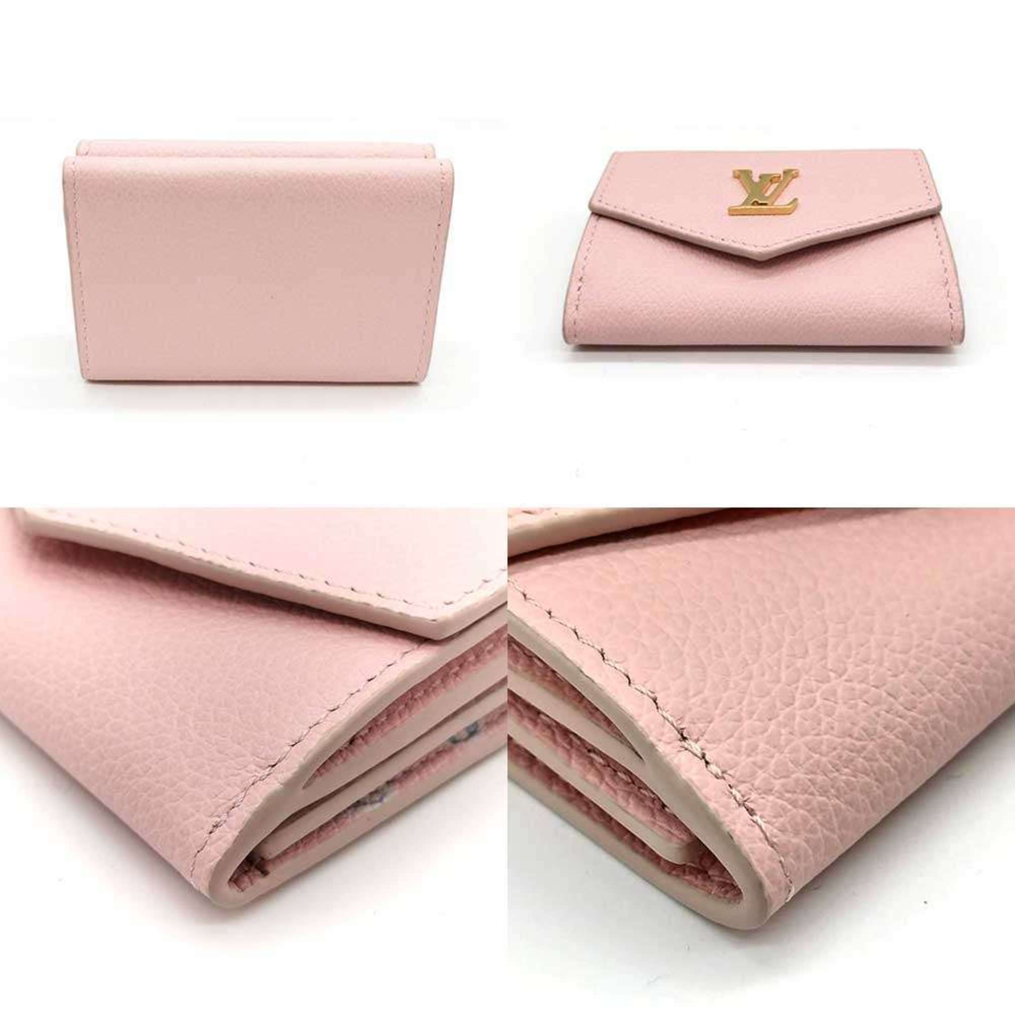 Louis Vuitton Pink Leather Wallet (Tri-Fold) (Pre-Owned)