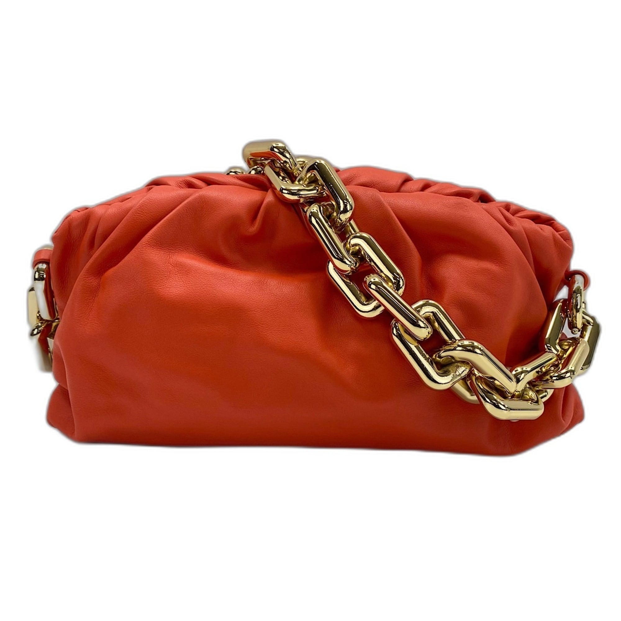 Bottega Veneta Orange Leather Pouch (Pre-Owned)