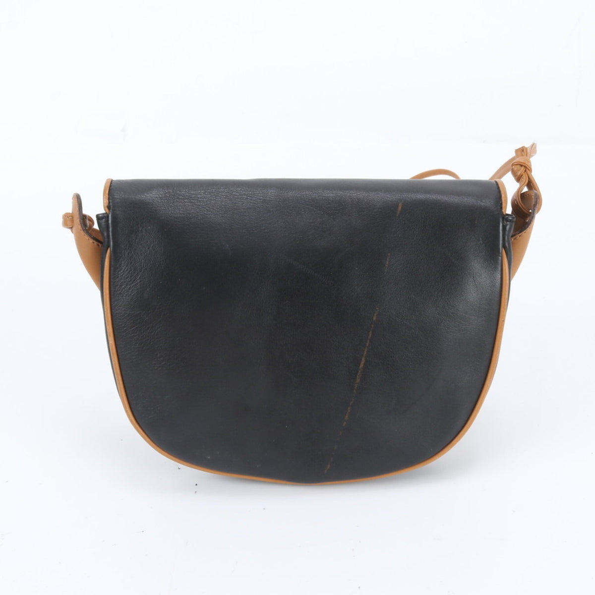 Celine Black Brown Leather Crossbody Bag Shoulder Bag (Pre-Owned)