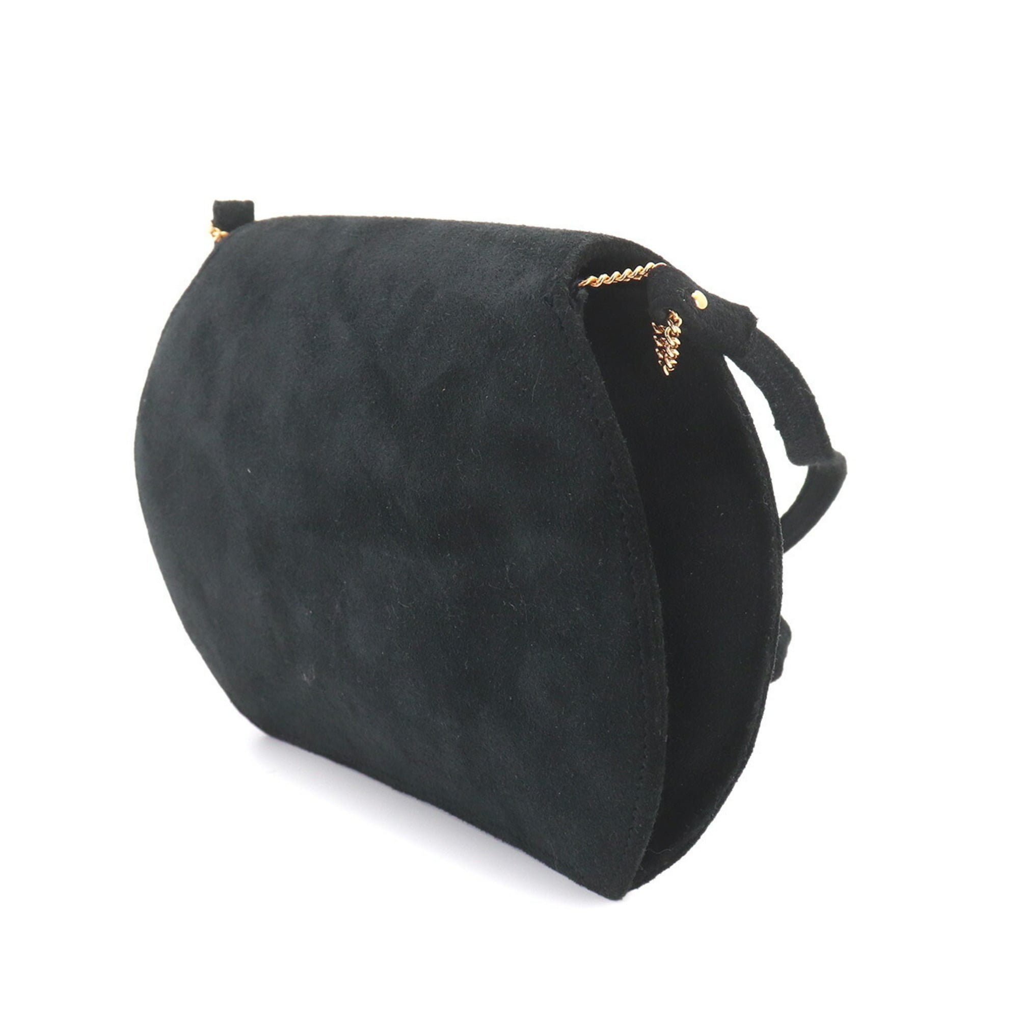 Hermes Black Suede Handbag Shoulder Bag (Pre-Owned)