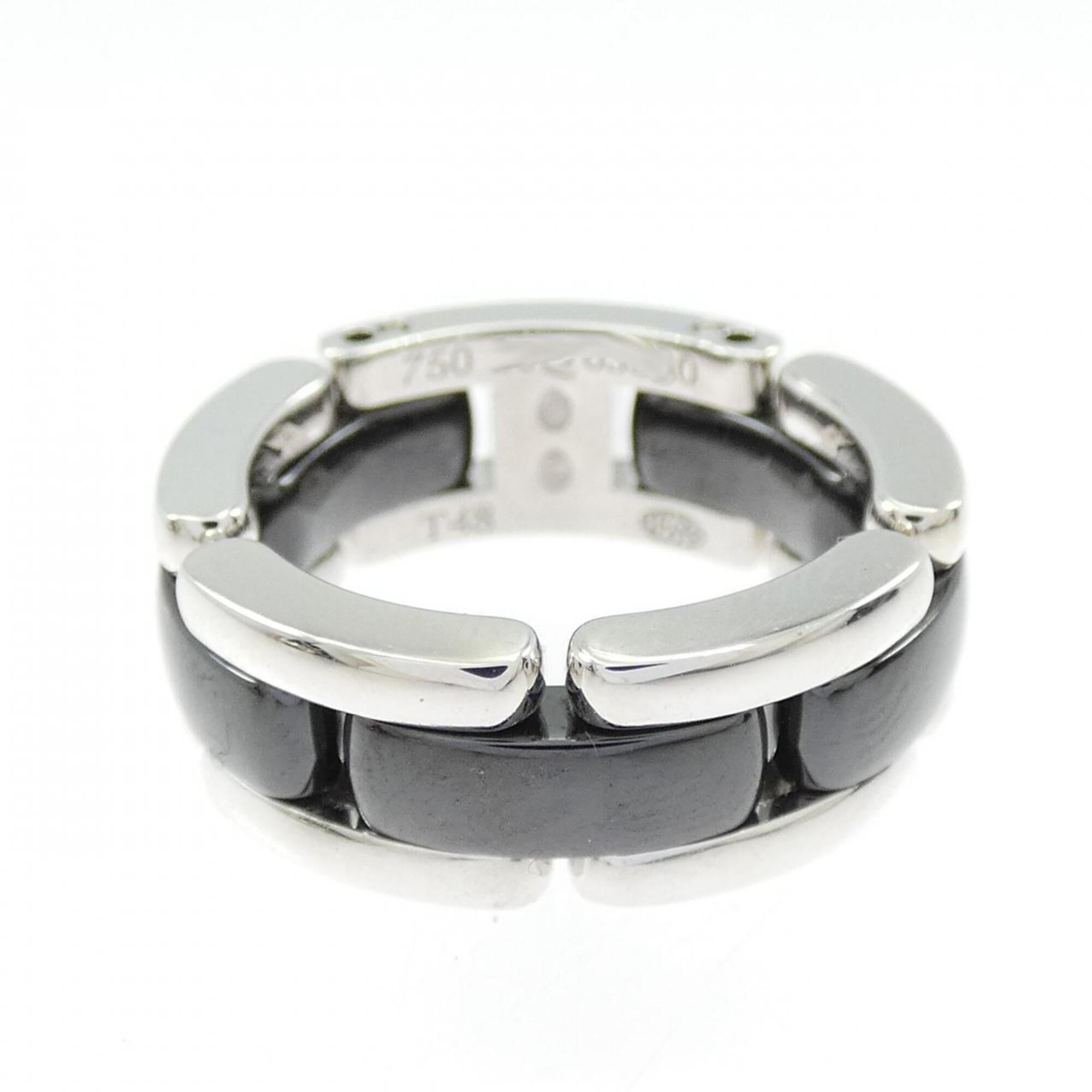 Chanel White Gold (18K) Ceramic Band Ring (Pre-Owned)