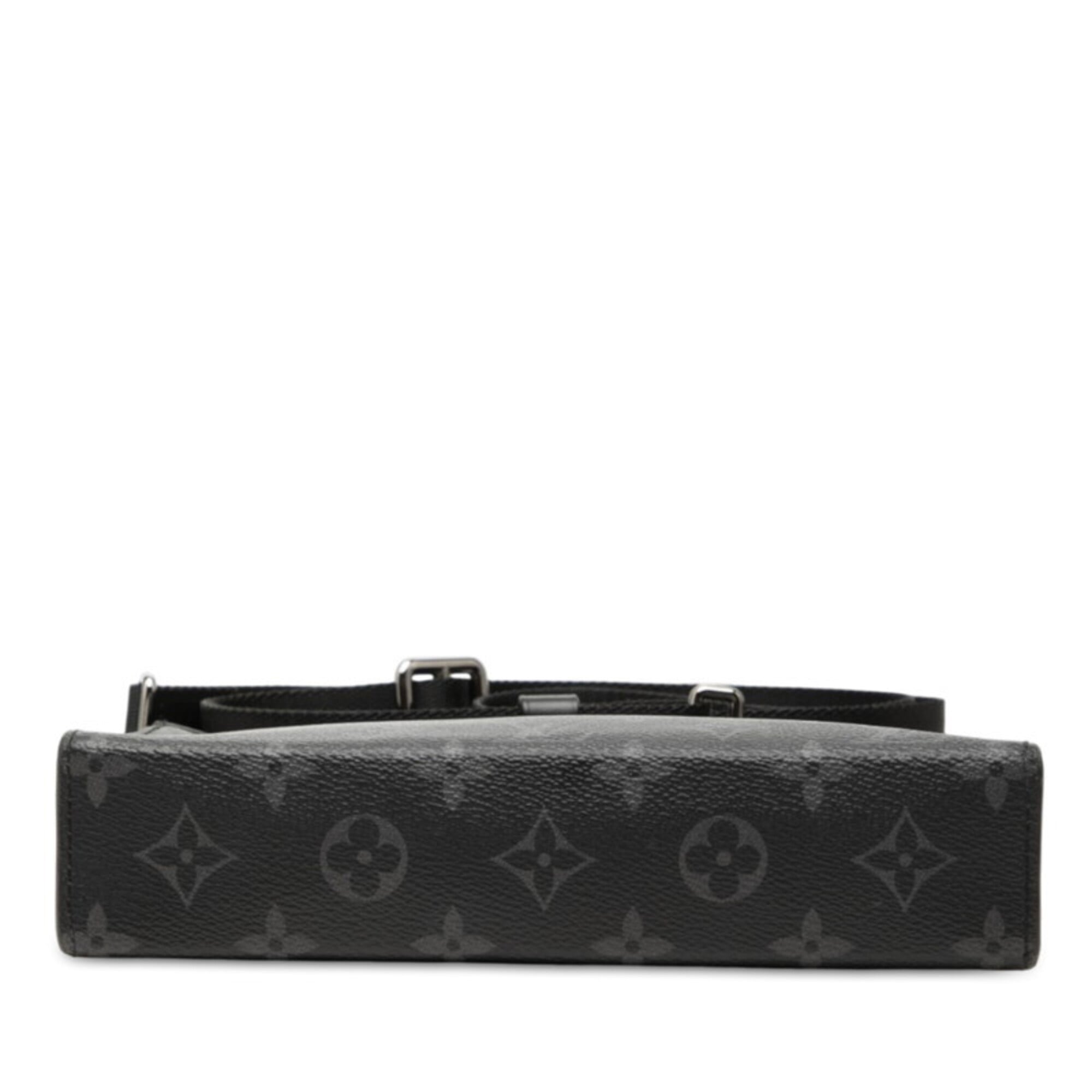Louis Vuitton Black Monogram Eclipse Pvc Leather Pouch Shoulder Bag (Pre-Owned)