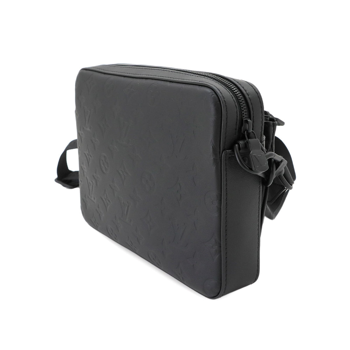 Louis Vuitton Noir Monogram Shadow Handbag Messenger Bag Pouch Shoulder Bag (Pre-Owned)