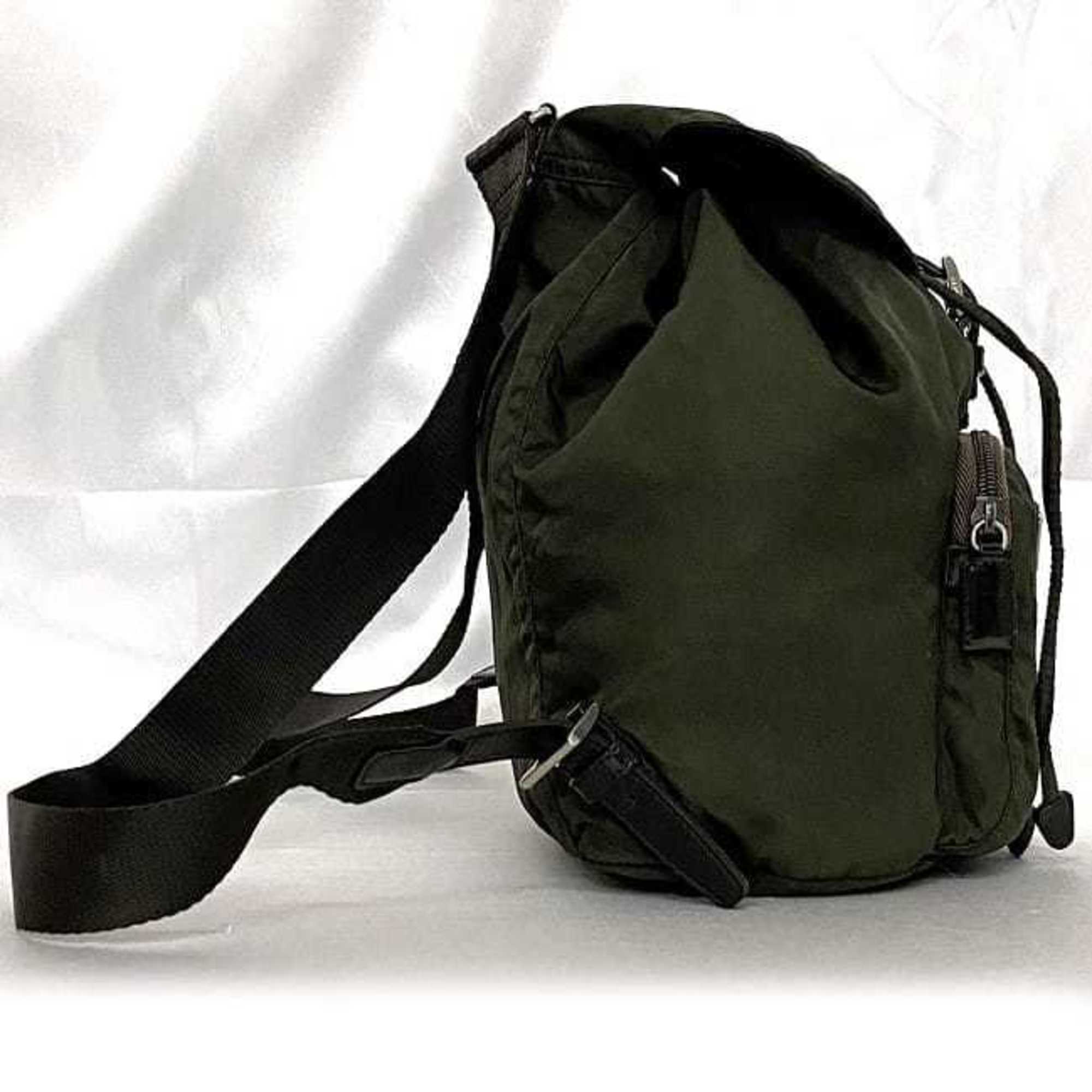 Prada Khaki Nylon Backpack (Pre-Owned)