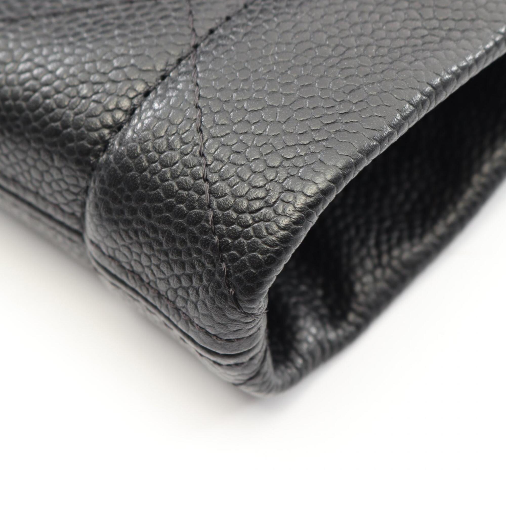 Chanel Black Grained Calfskin Handbag Tote Bag (Pre-Owned)