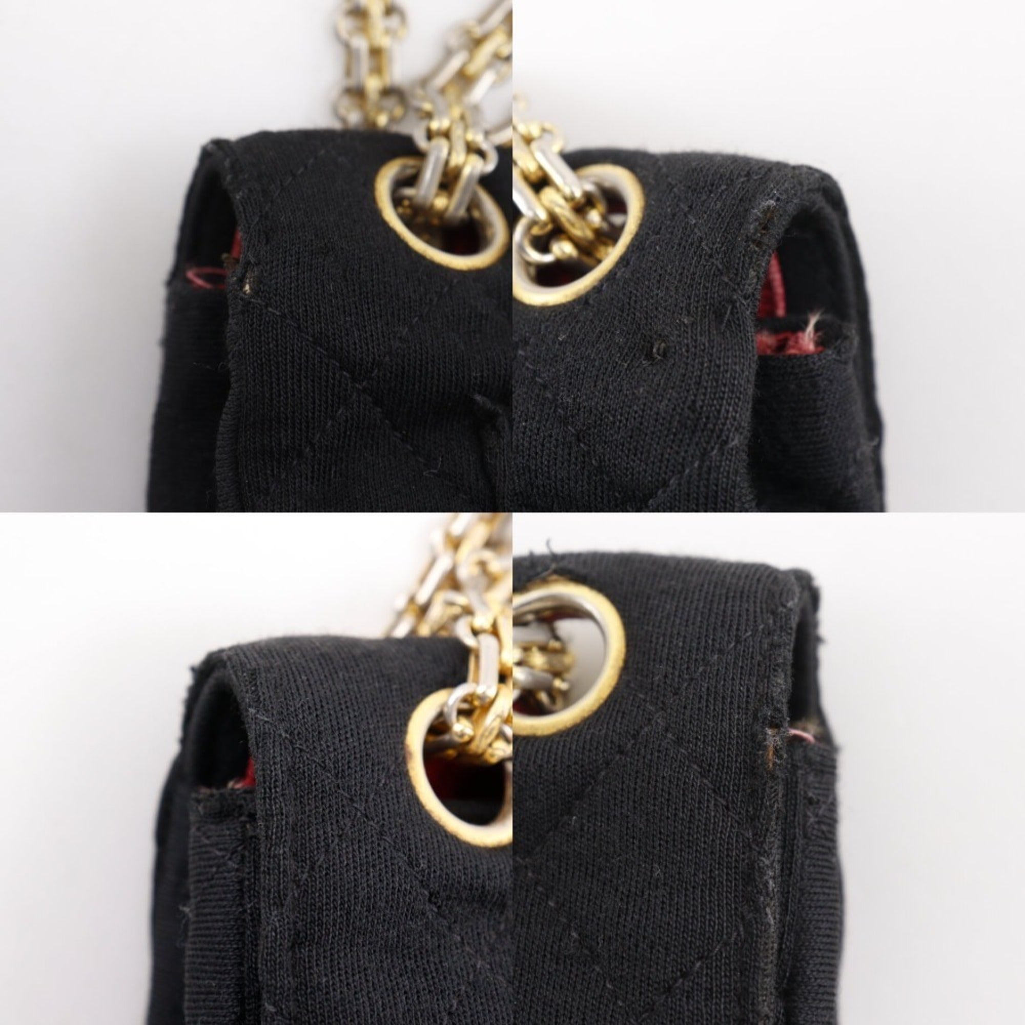 Chanel Black Cotton Shoulder Bag (Pre-Owned)