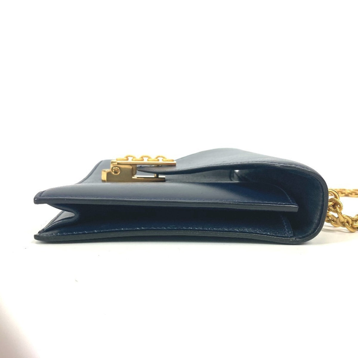 Hermes Navy Box Calf Leather Shoulder Bag (Pre-Owned)