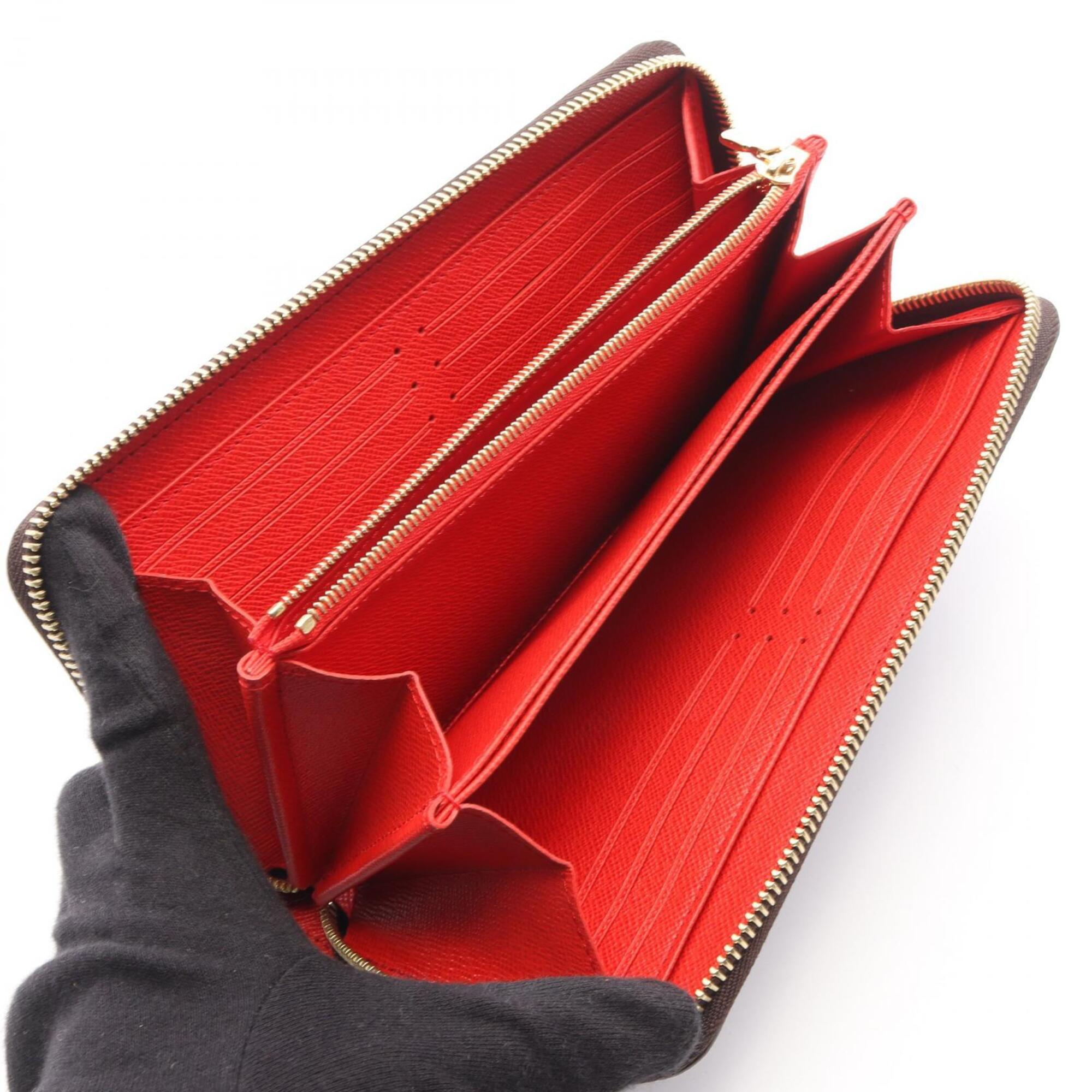 Louis Vuitton Brown Coquelicots Red Color Coated Canvas Pvc Long Wallet (Bi-Fold) (Pre-Owned)