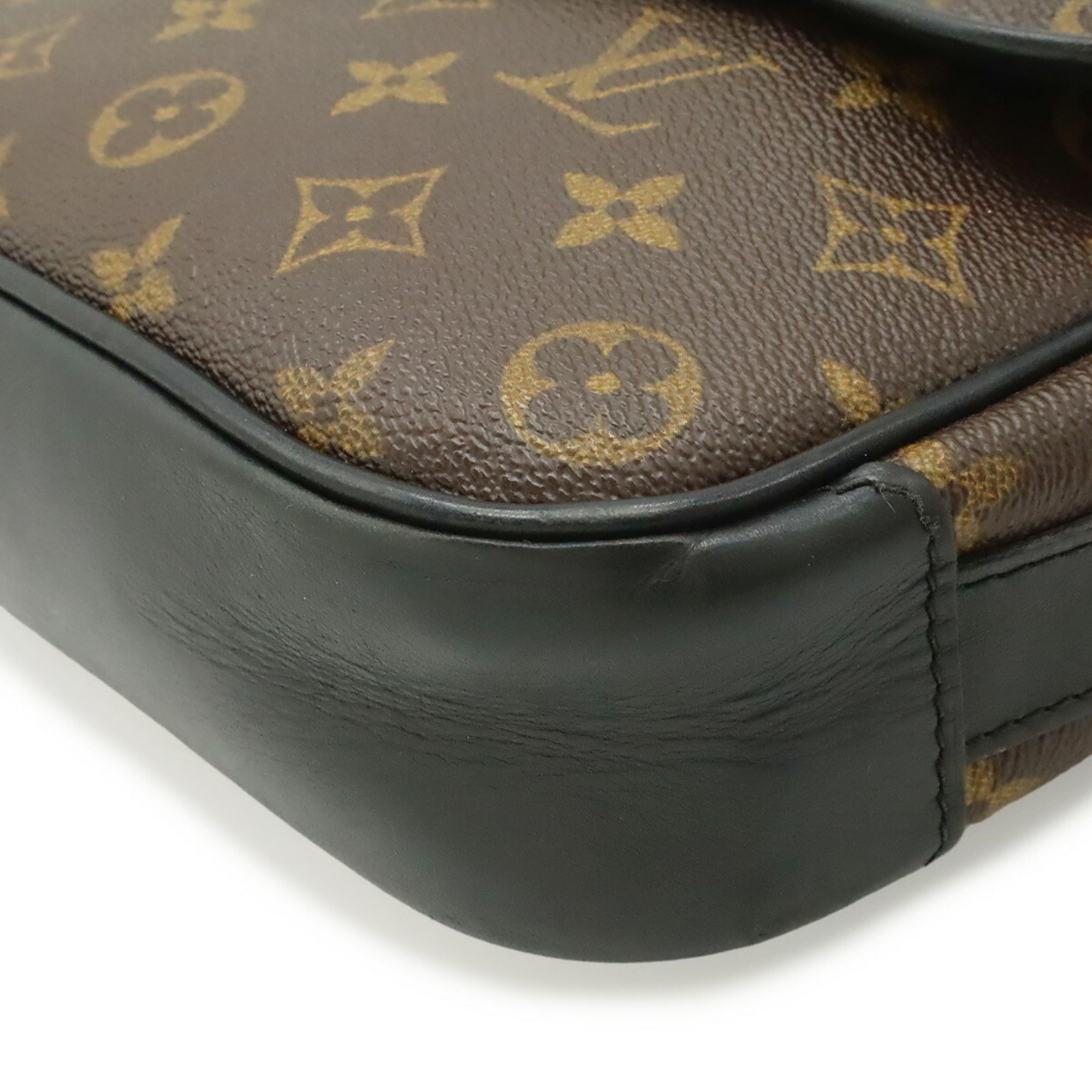 Louis Vuitton Monogram Black Brown Monogram Leather Shoulder Bag (Pre-Owned)