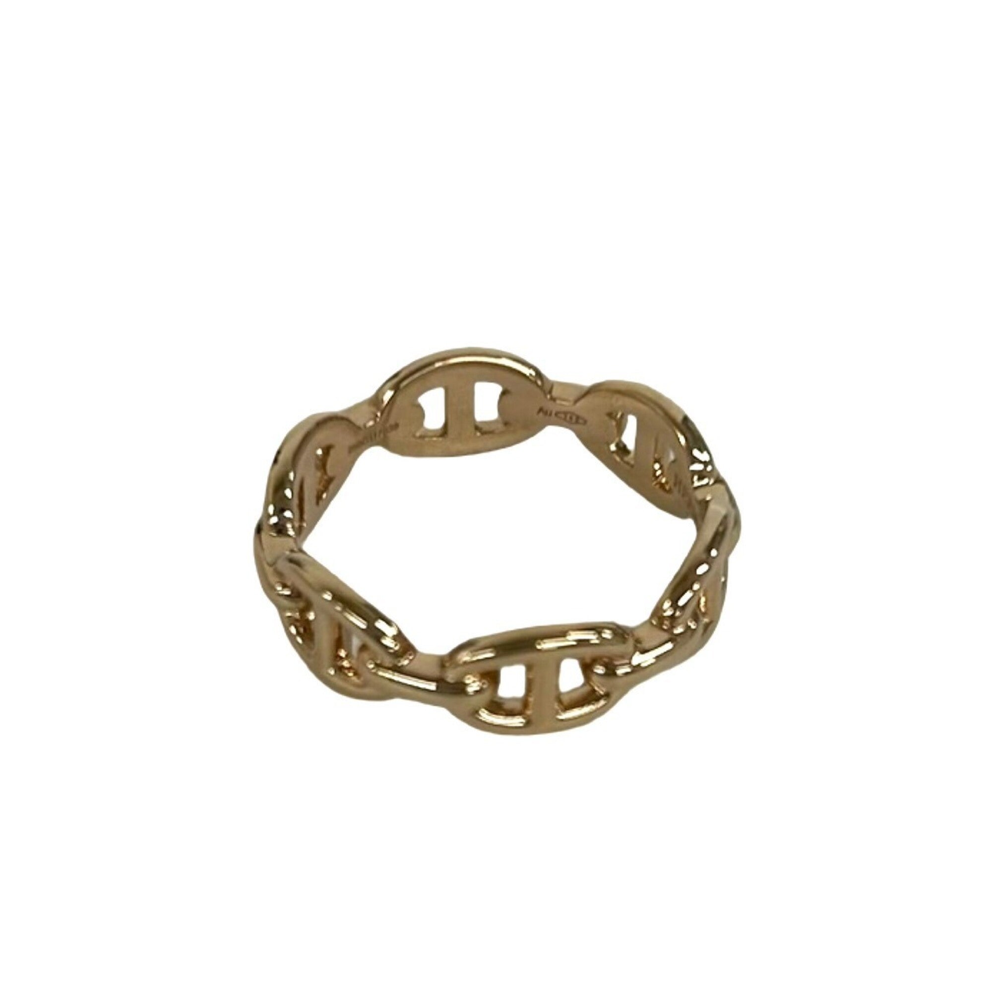 Hermes Gold Pink Gold (18K) Band Ring (Pre-Owned)