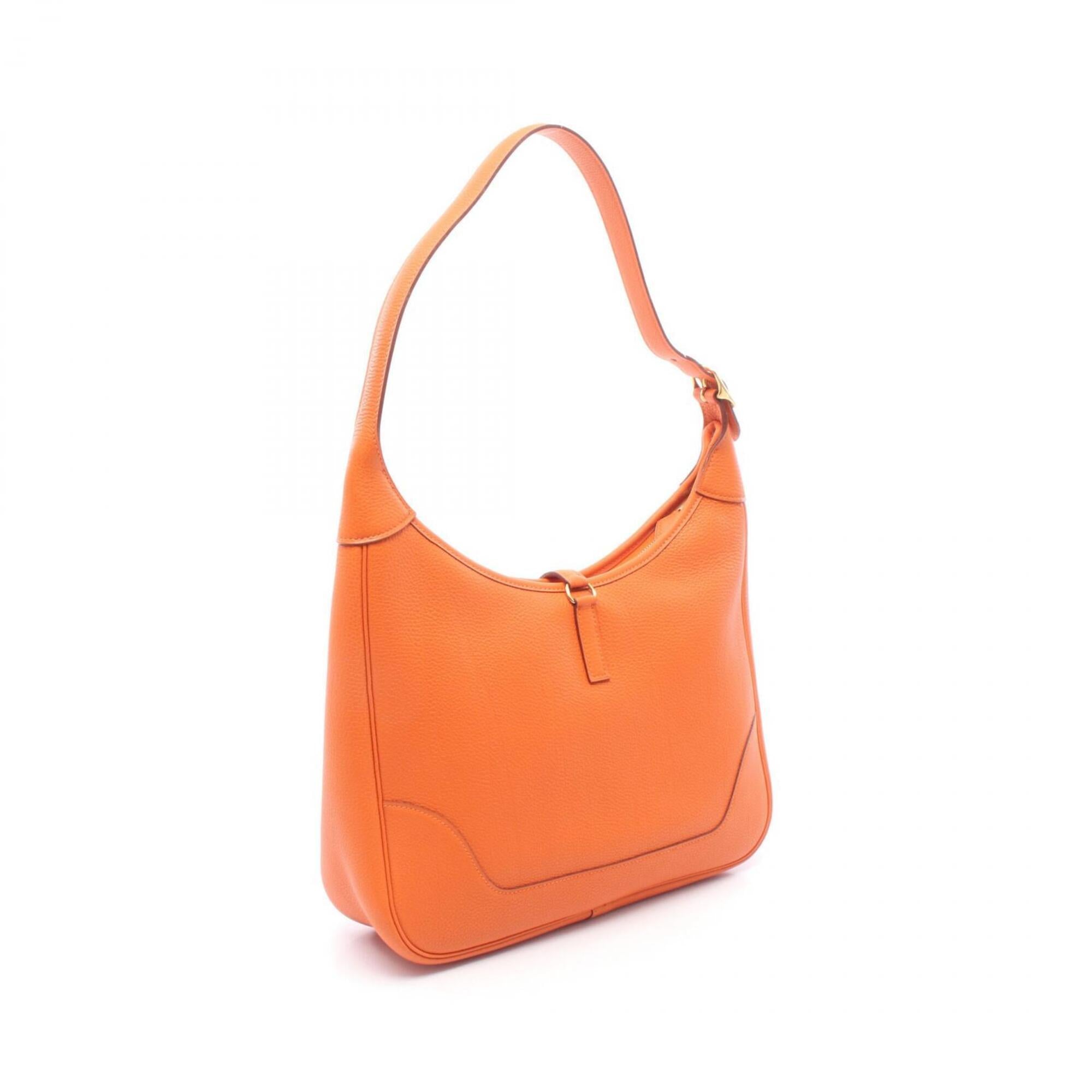 Hermes Orange Togo Leather Handbag Shoulder Bag (Pre-Owned)