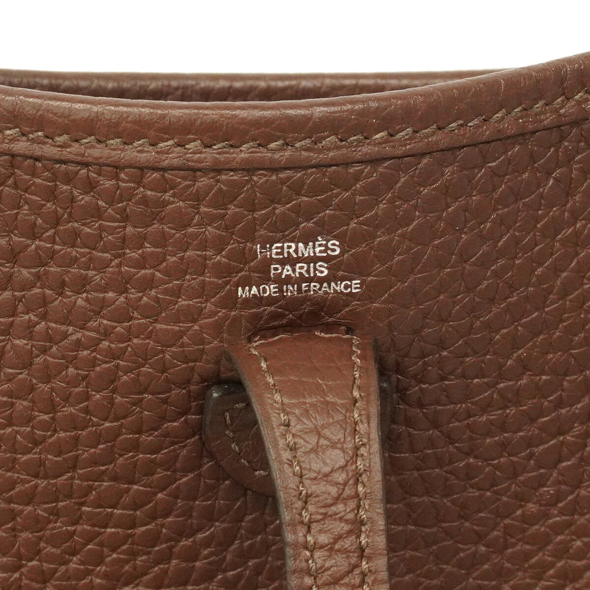 Hermes Brown Taurillon Clemence Leather Shoulder Bag (Pre-Owned)