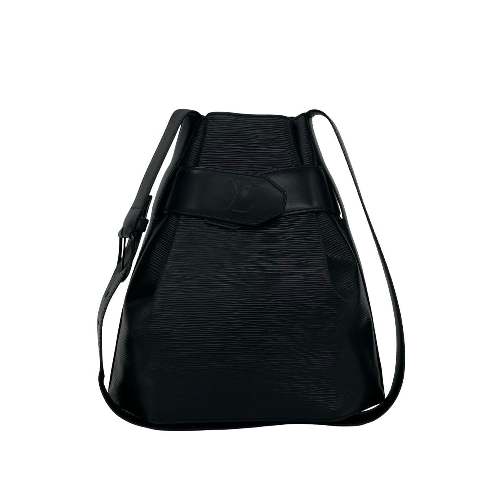 Louis Vuitton Black Leather Crossbody Bag Shoulder Bag (Pre-Owned)