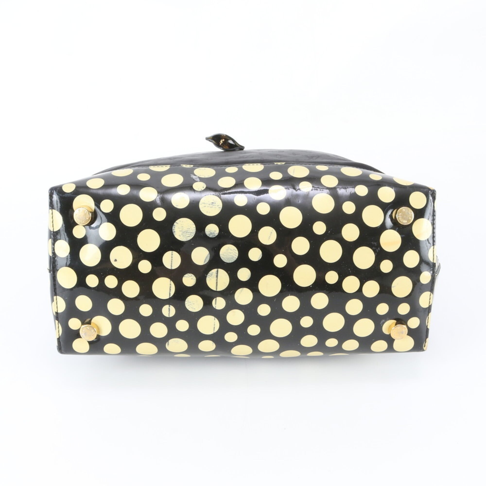 Louis Vuitton Black Yellow Leather Nylon Tote Bag (Pre-Owned)