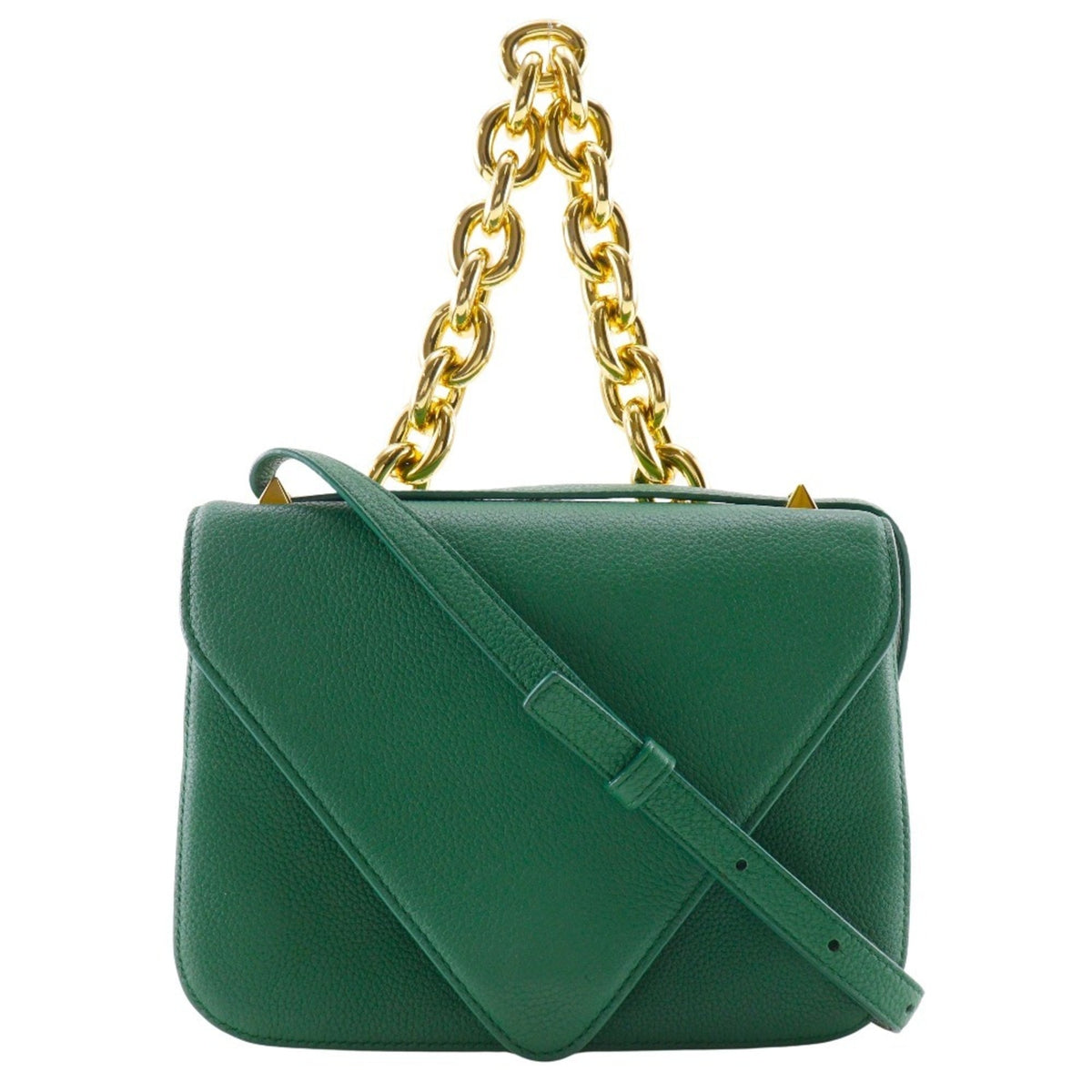 Bottega Veneta Green Leather Shoulder Bag (Pre-Owned)