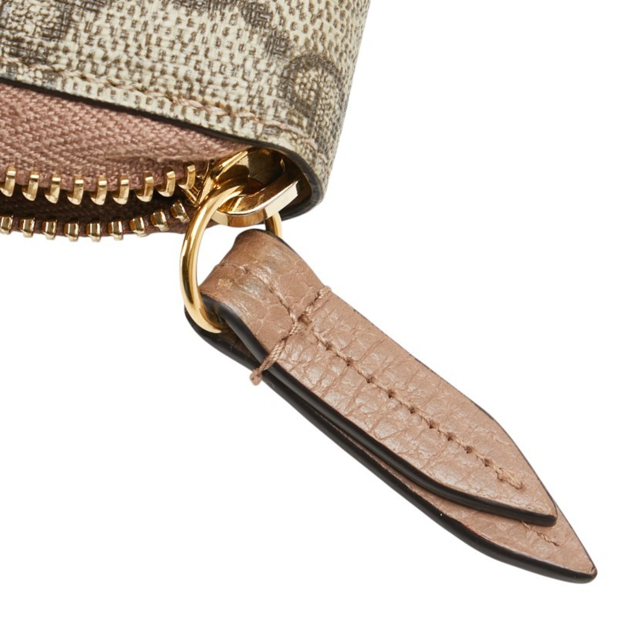 Gucci Beige Pvc Leather Long Wallet (Bi-Fold) (Pre-Owned)