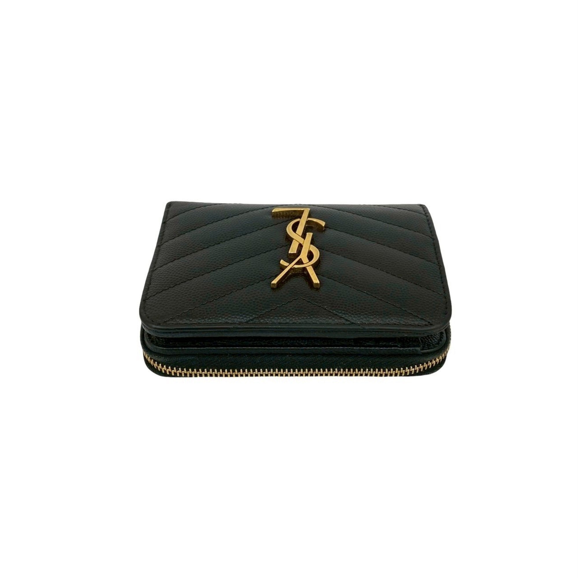 Saint Laurent Black Leather Wallet (Bi-Fold) (Pre-Owned)