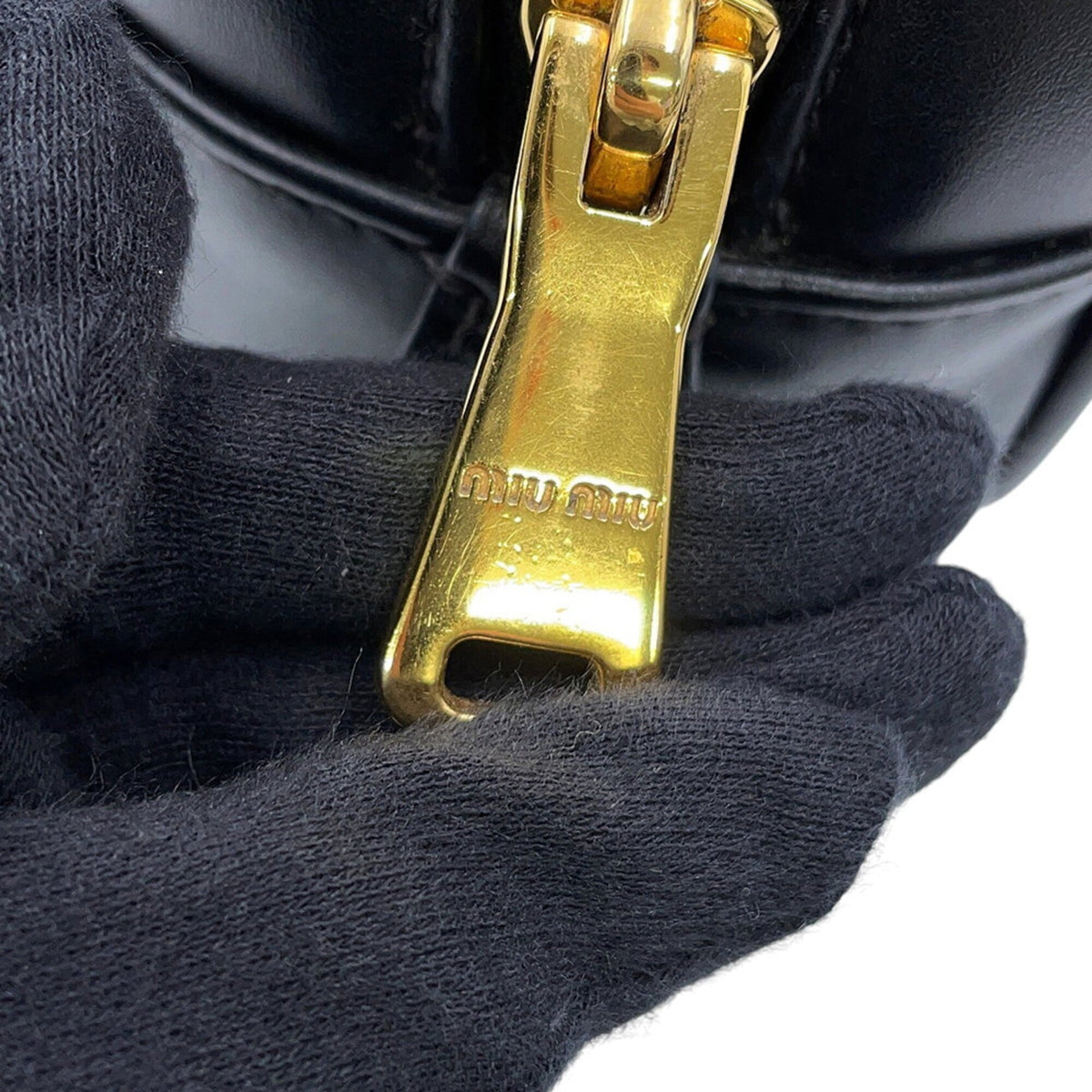 Miu Miu Black Leather Handbag Shoulder Bag (Pre-Owned)