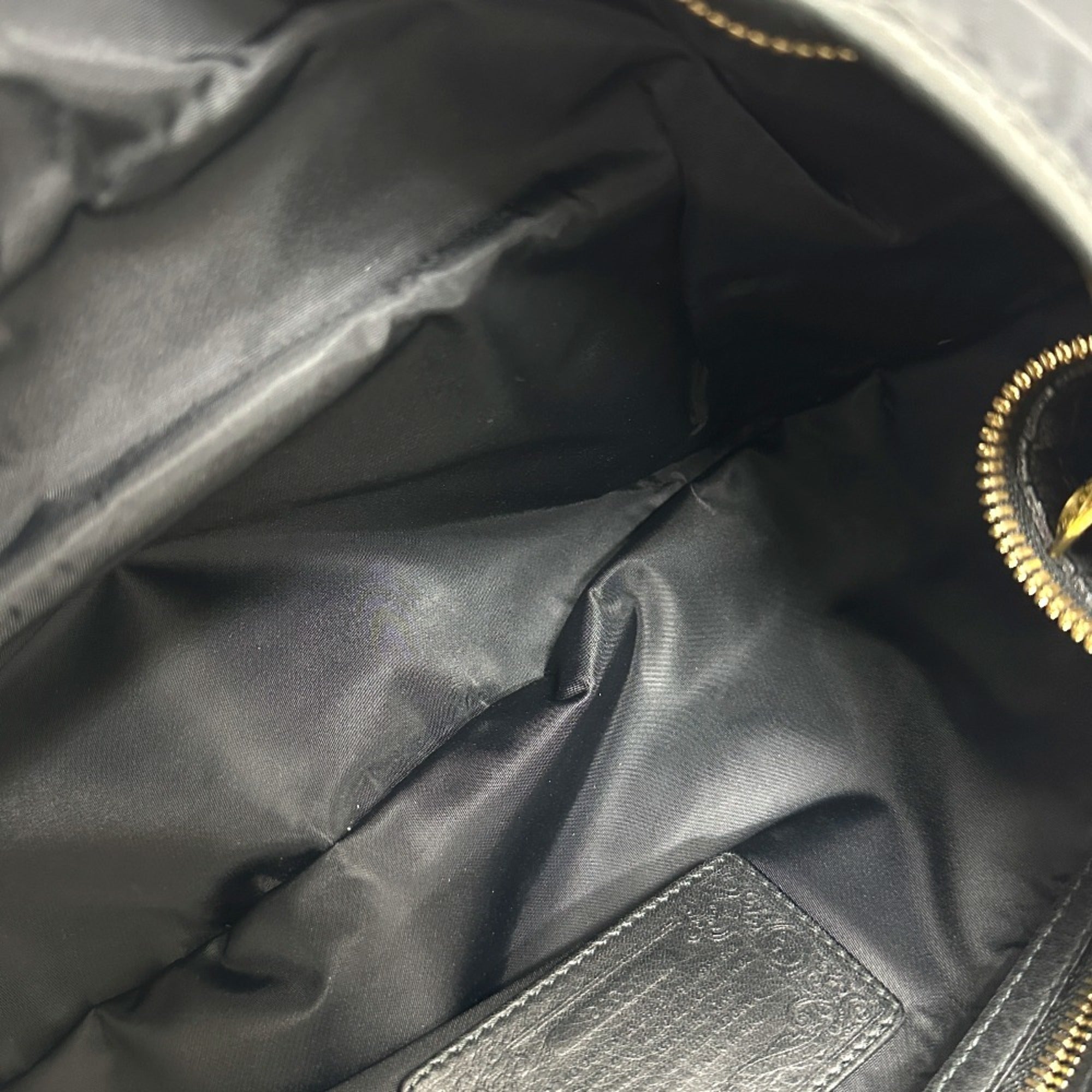 Hunting World Black Leather Nylon Fanny Pack Sling Bag (Pre-Owned)