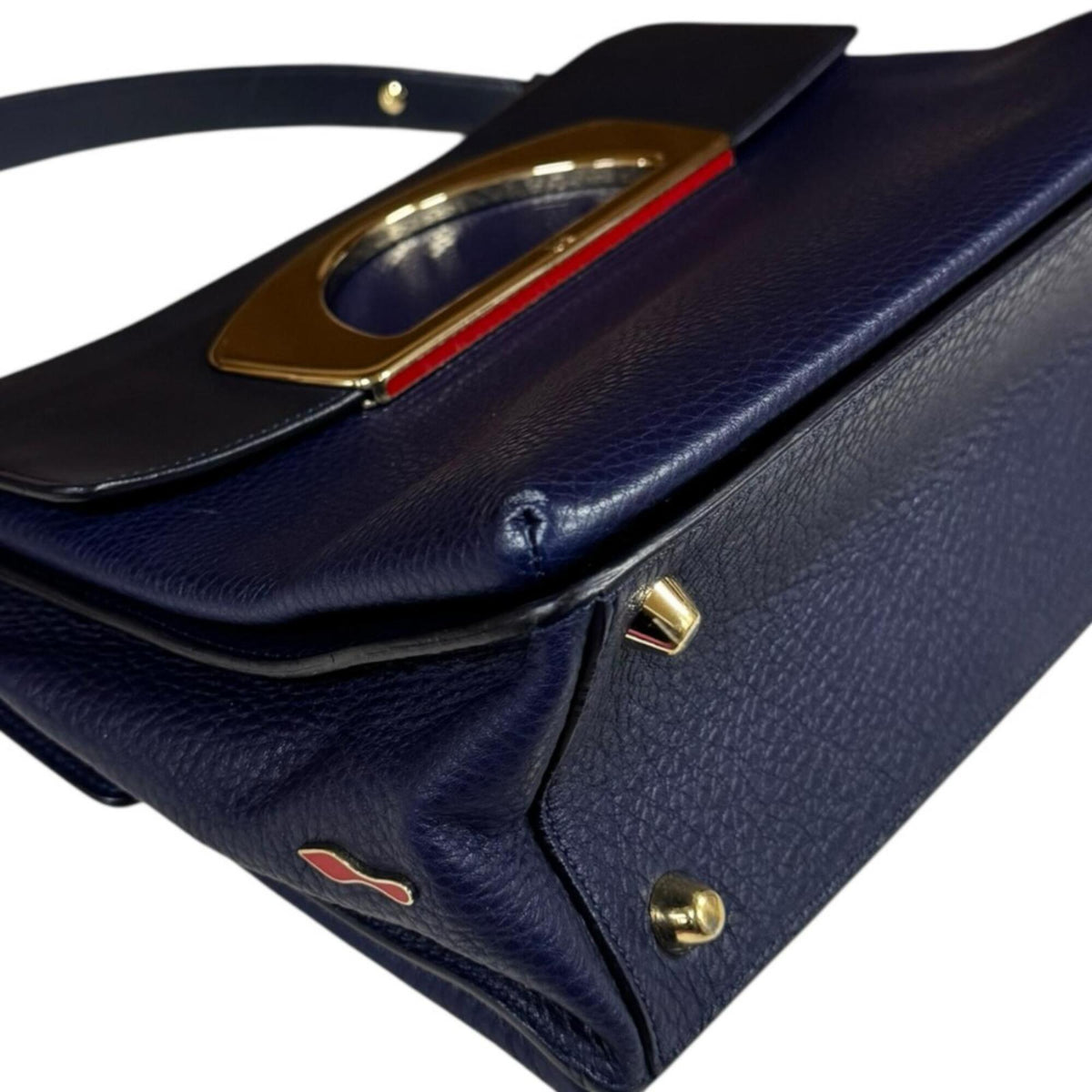 Christian Louboutin Navy Leather Shoulder Bag (Pre-Owned)