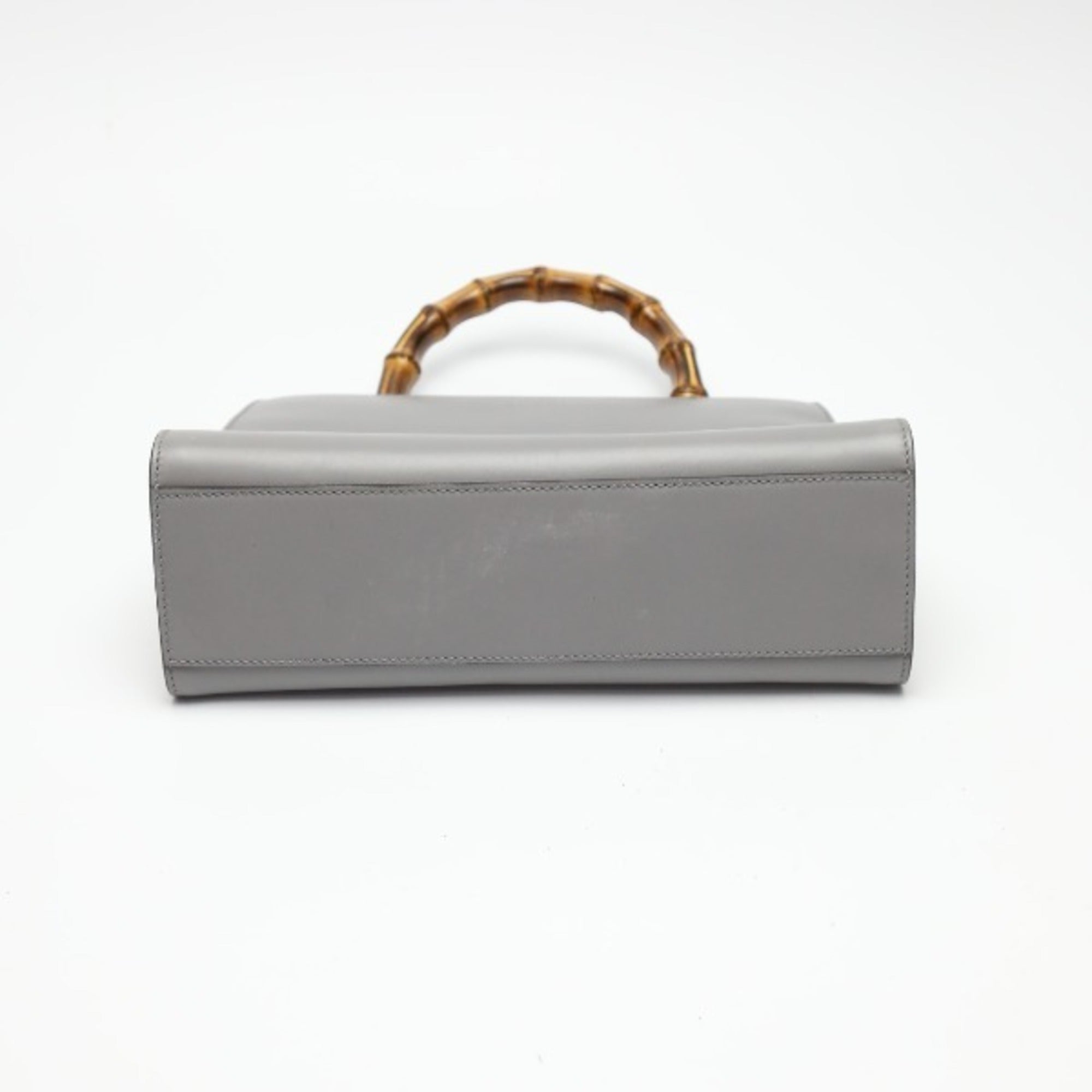 Gucci Gray Bamboo Handbag (Pre-Owned)