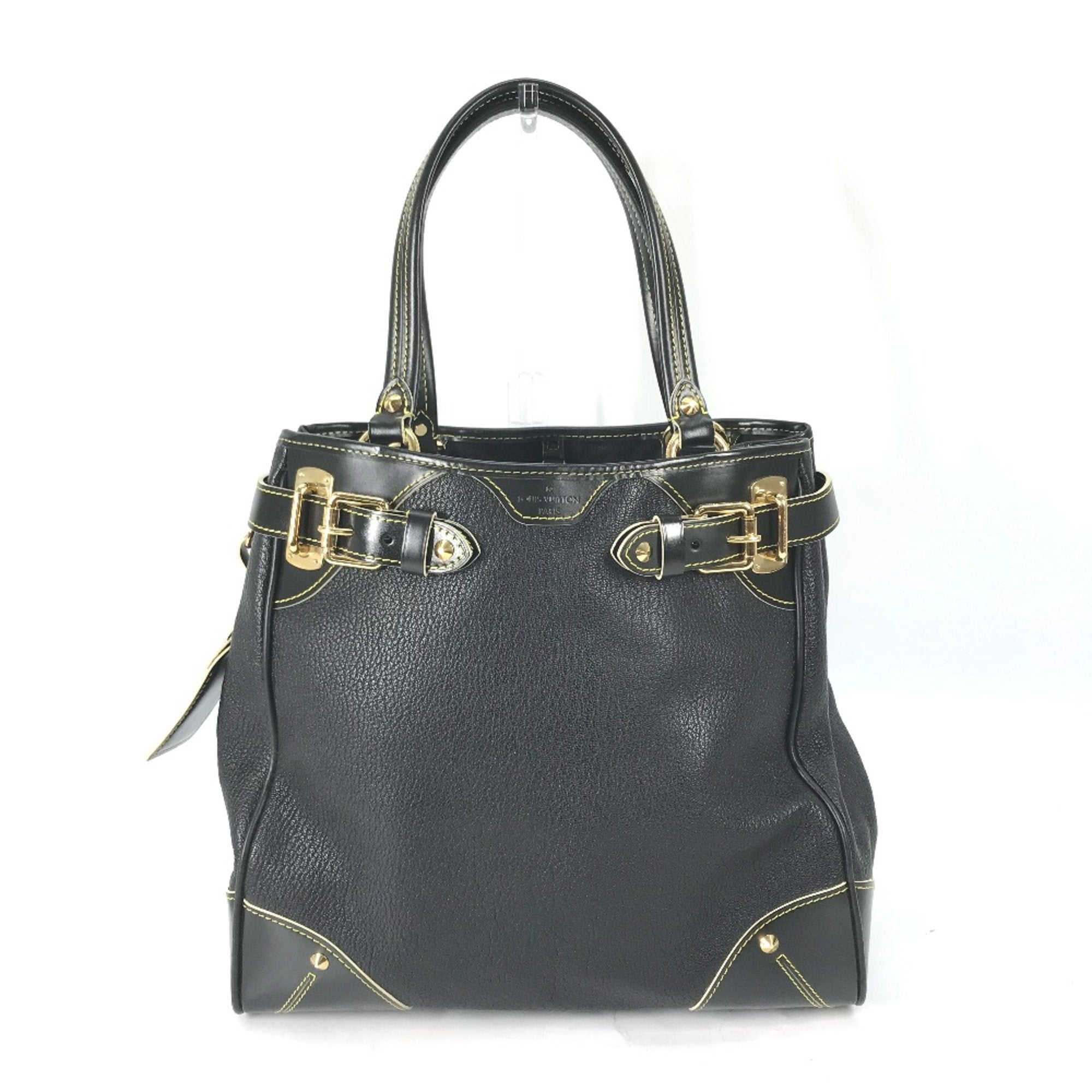 Louis Vuitton Black Leather Handbag (Pre-Owned)