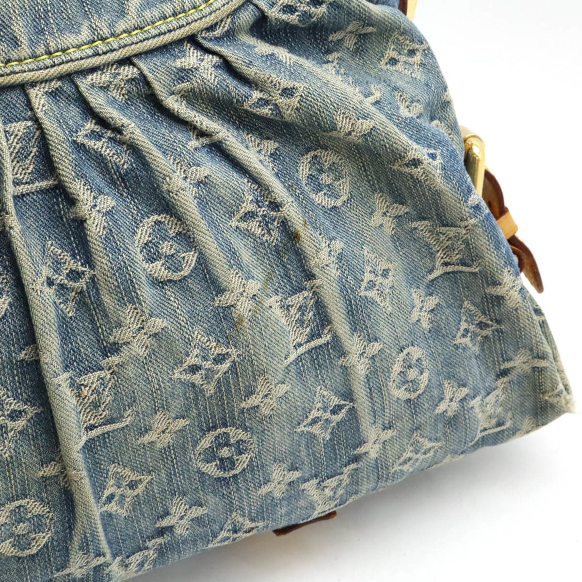 Louis Vuitton Monogram Denim Blue Monogram Denim Handbag Shoulder Bag Tote Bag (Pre-Owned)