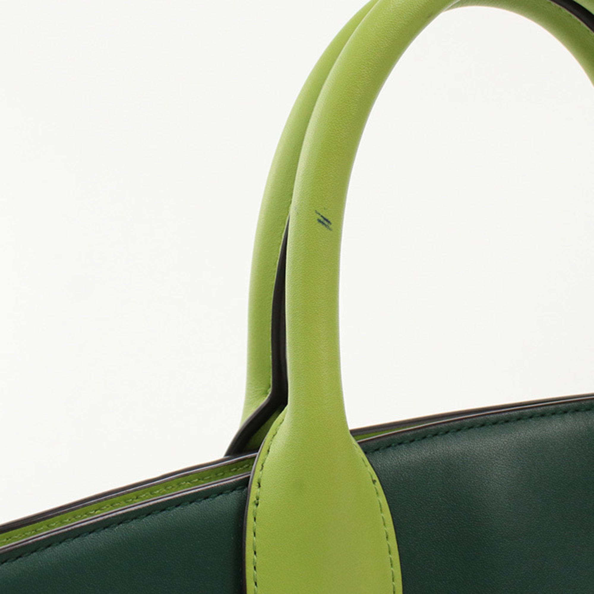 Salvatore Ferragamo Green Leather Tote Bag (Pre-Owned)