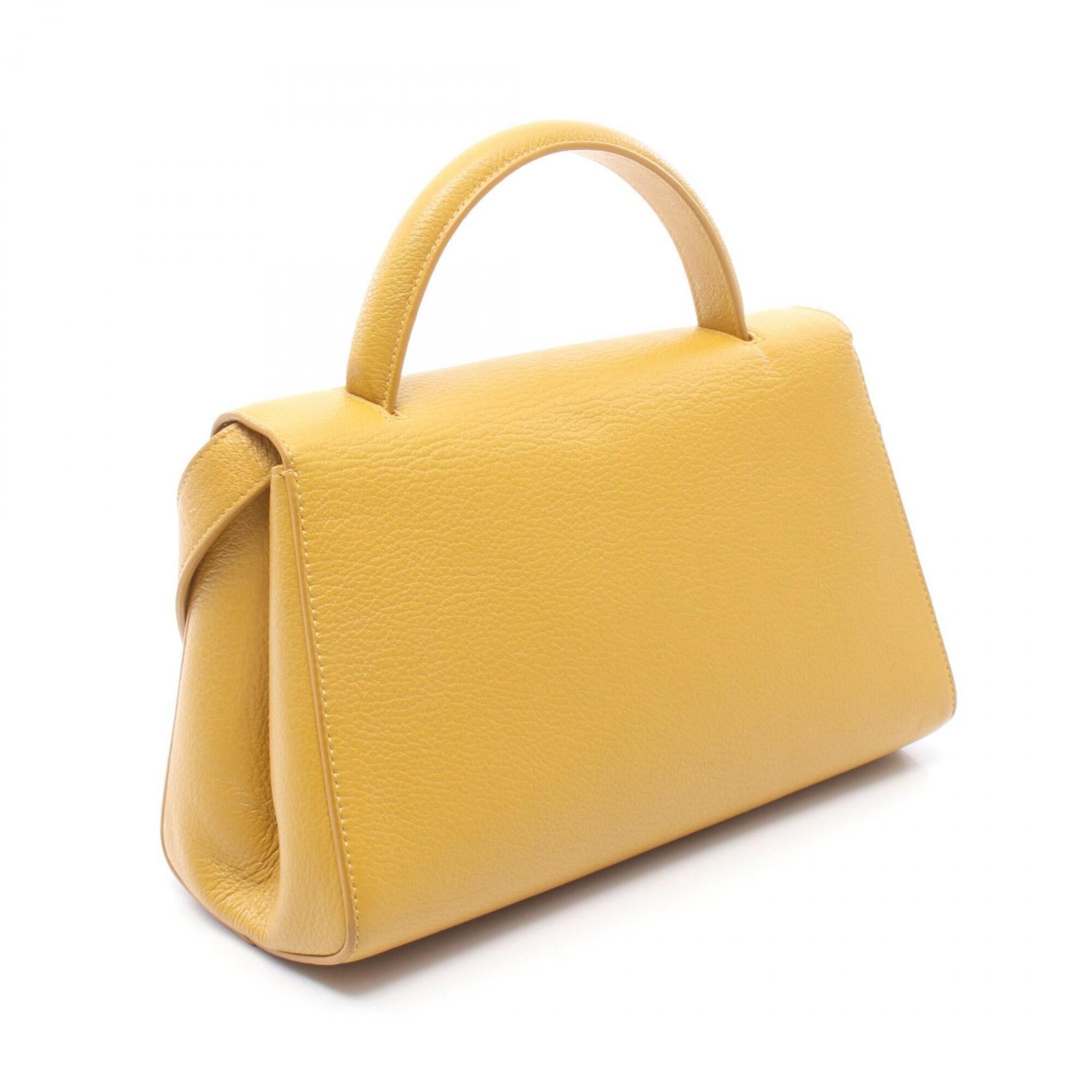 Bottega Veneta Yellow Leather Handbag Shoulder Bag (Pre-Owned)